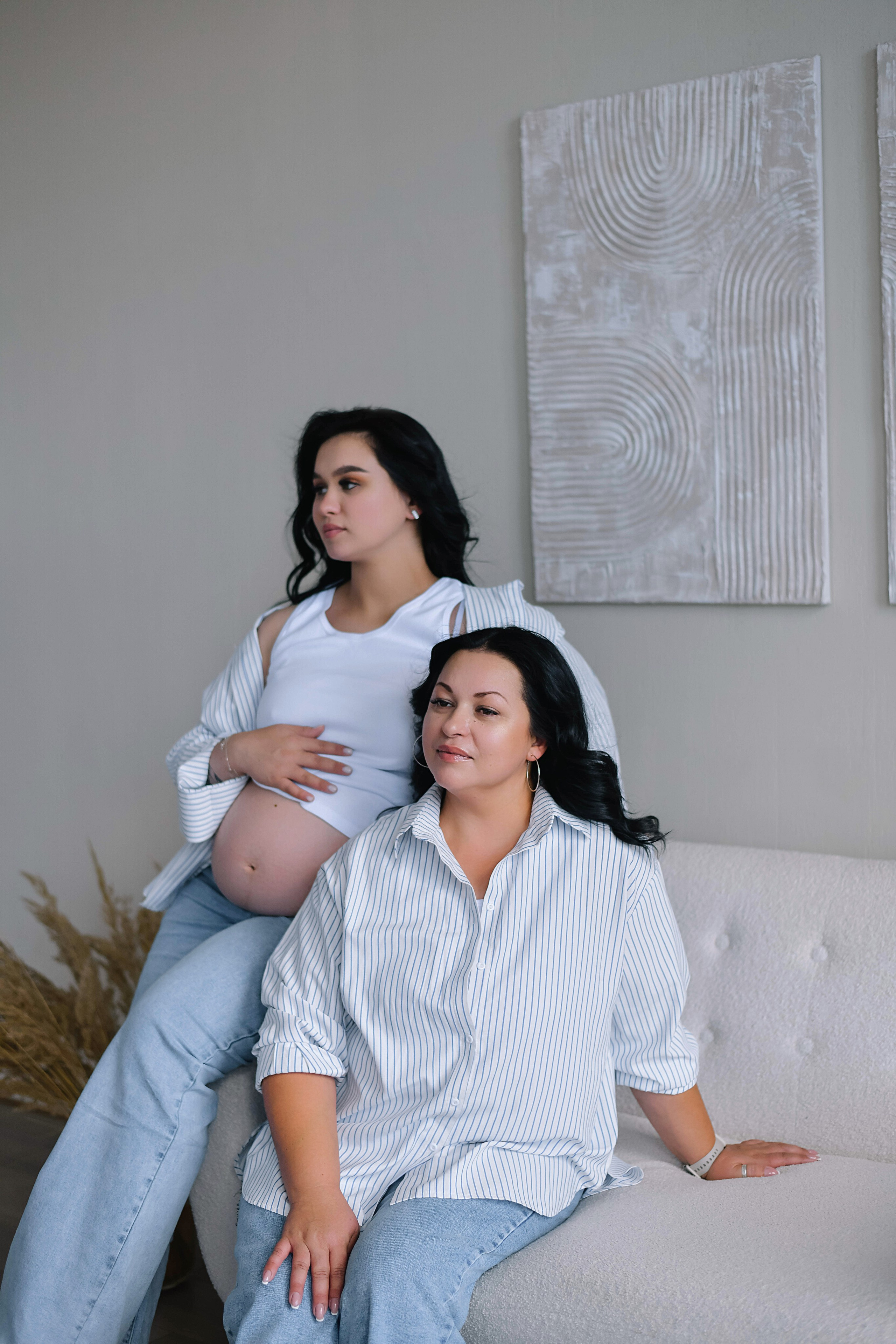 Мама и дочь беременная съемка. Фотограф Подольск