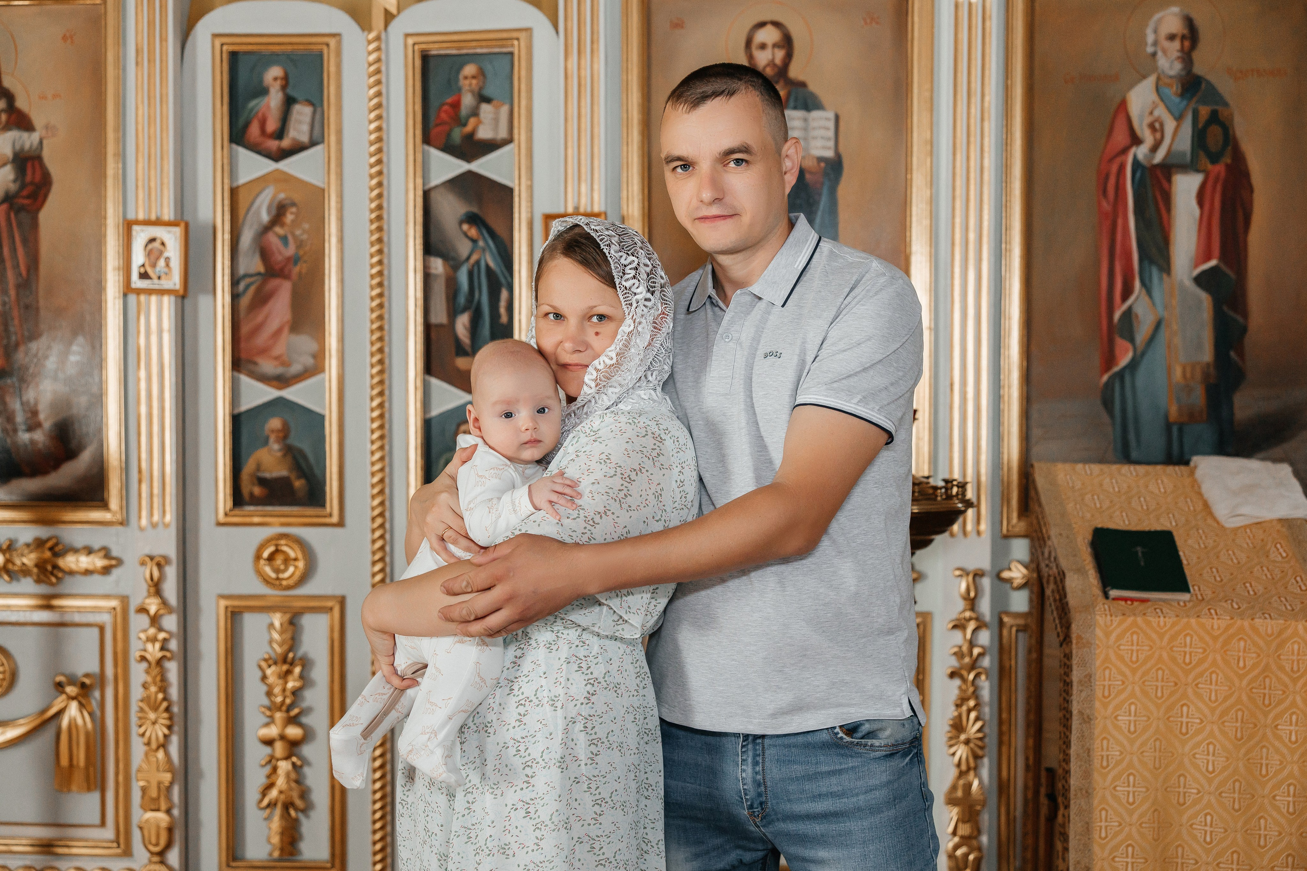 Таинство Крещения Ивана. Храм в честь иконы Божией Матери «Всех скорбящих Радость». Семейный фотограф в Рязани и Рязанской области