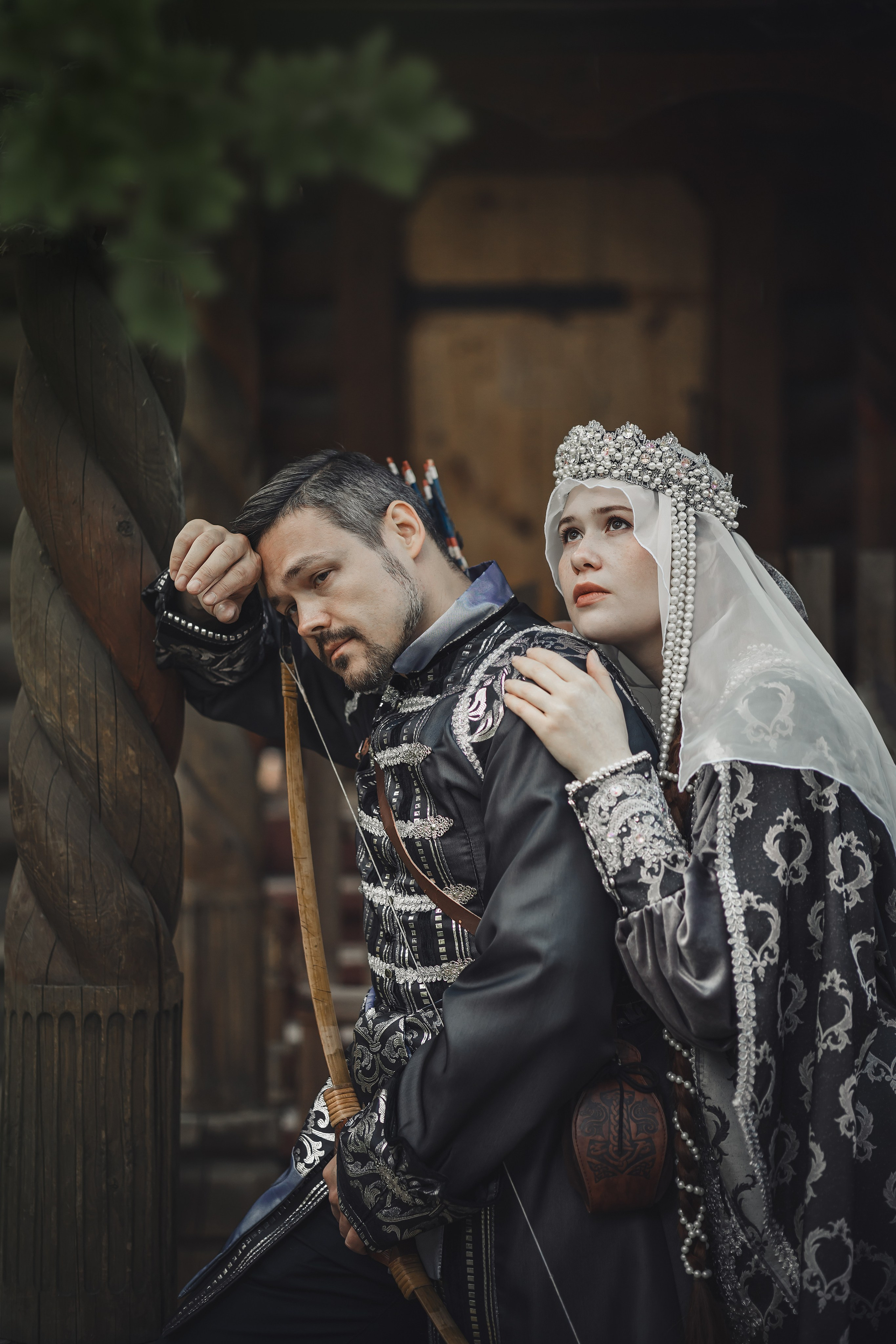 Мужчина и&nbsp;женщина, портрет, русский народный костюм, сказочная фотосессия, косплей, арт, фотосессия на природе, фотограф,  Москва