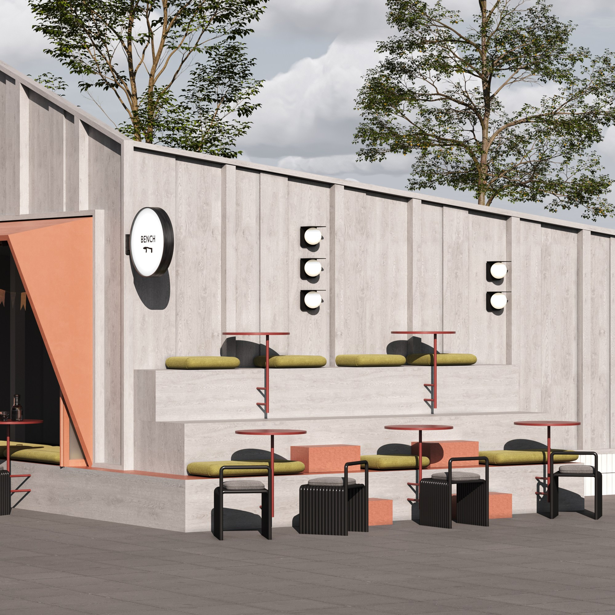 173. Cafe Krasnogorsk \ Фасад. Finoarte-portfolio