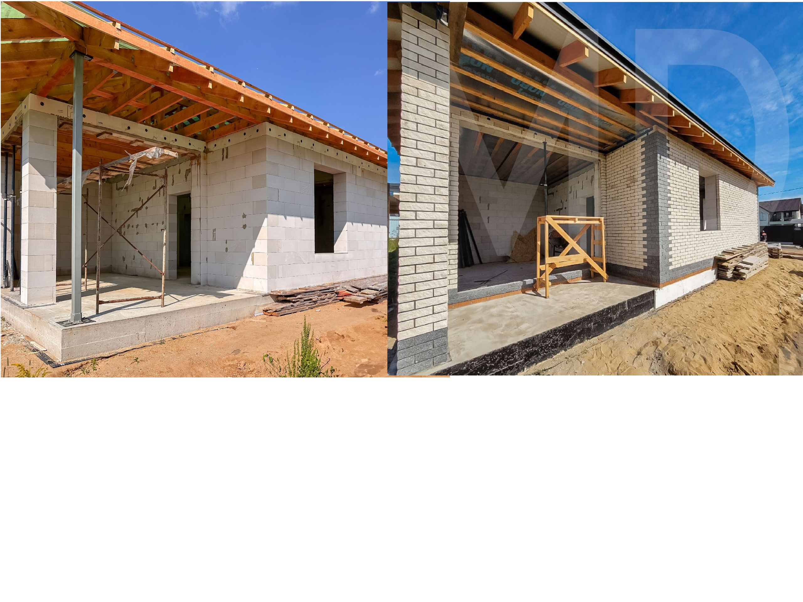 Строительство дома 205 м² под ключ в Москве и МО | Фундамент плита, стены ГСБ, кровля металлочерепица. Строительная компания «Милый дом» МД. Москва и Московская область