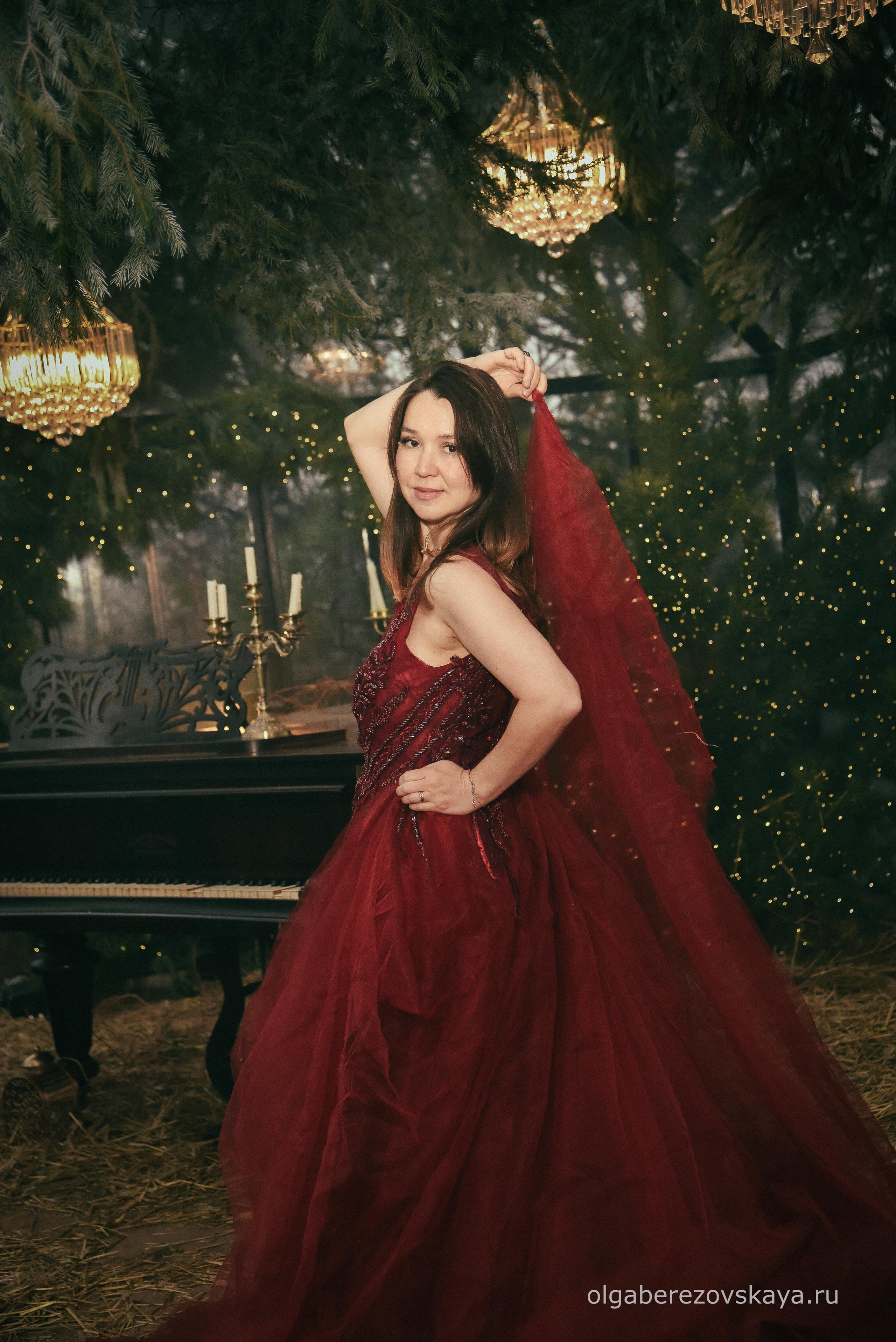 Новогодняя фотосессия с роялем