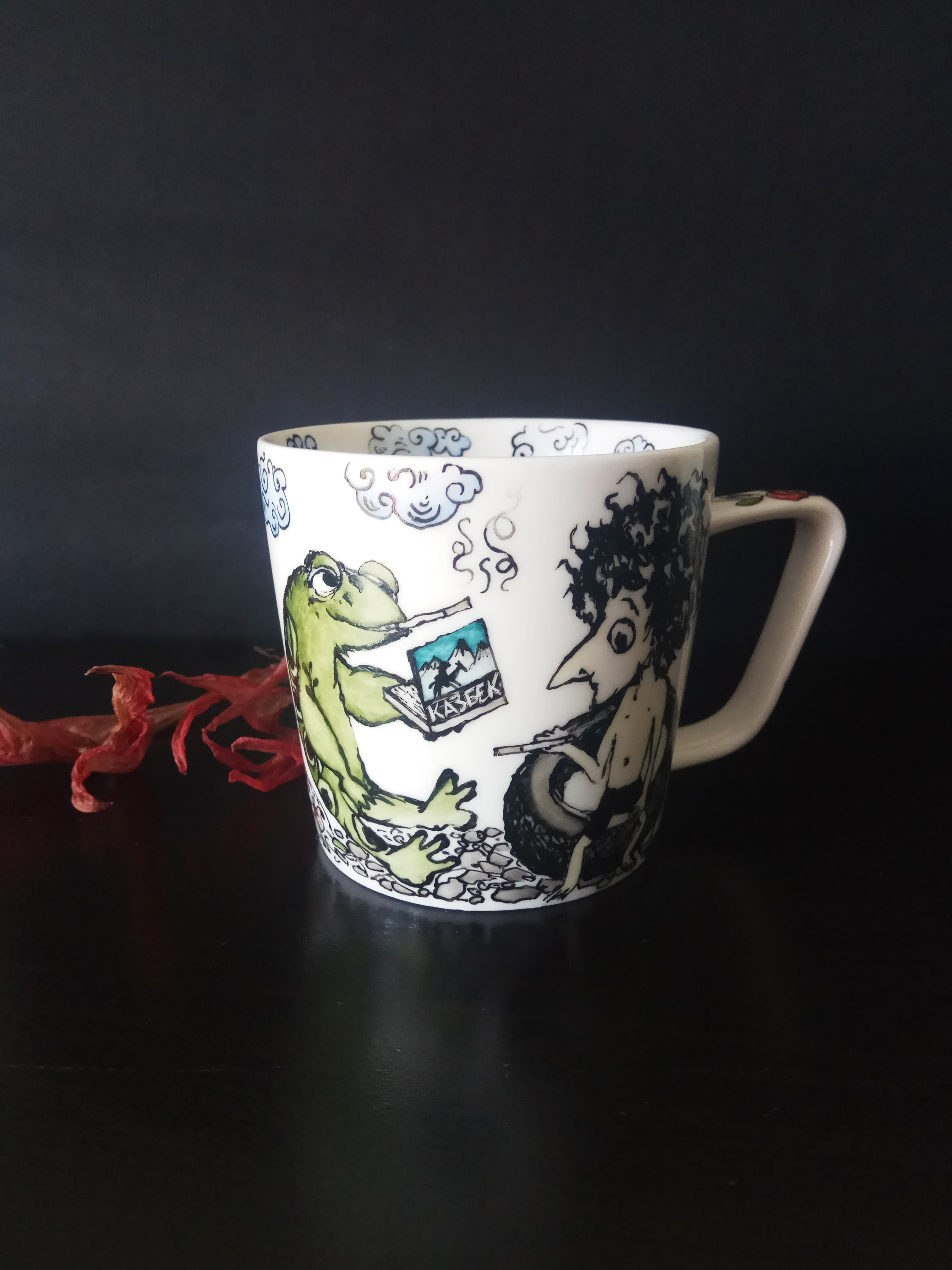 Резо Габриадзе на фарфоре