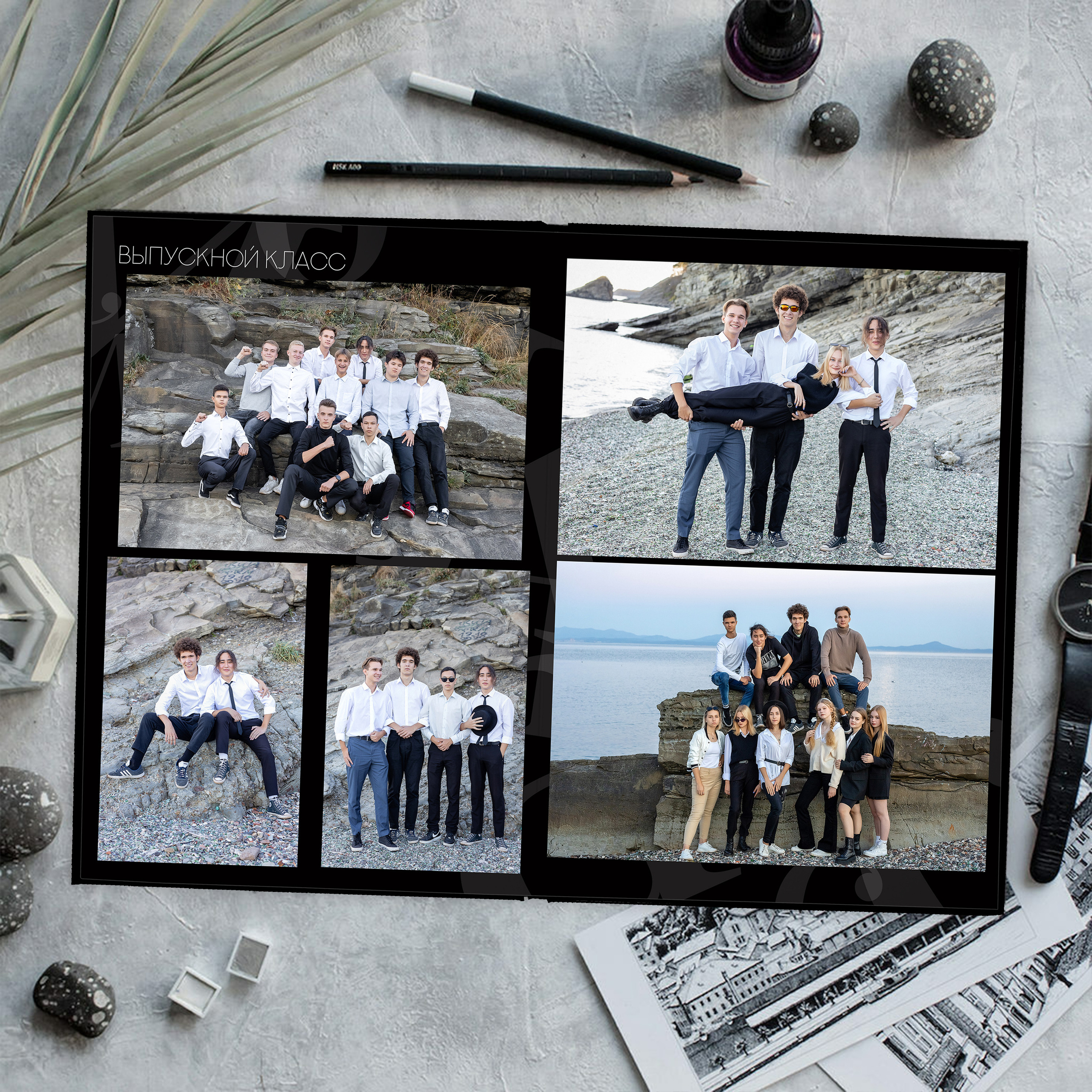 Дизайн «Чёрный». Стильный выпускной альбом Владивосток фотограф Вероника Мигачева