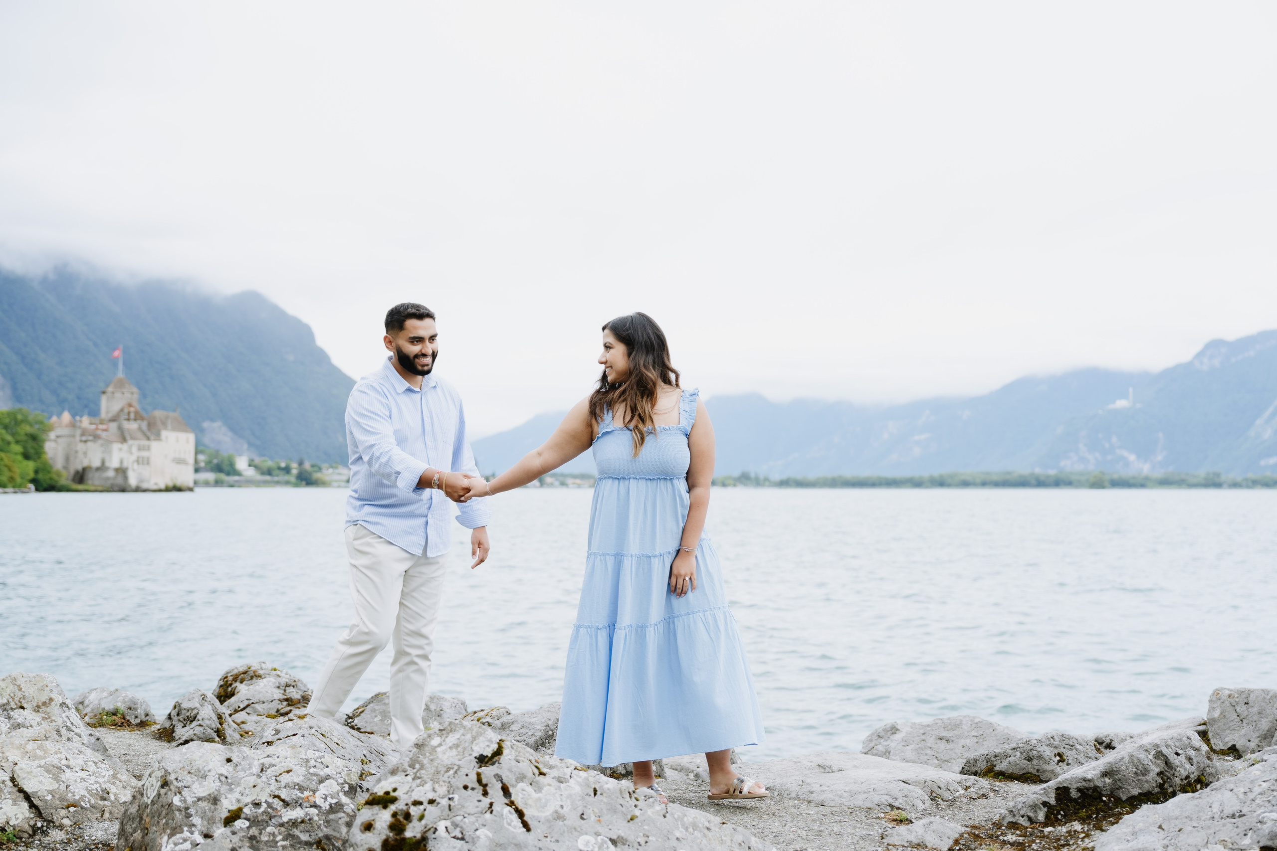 Krishna & Ravi | Proposal Montreux. Professional Wedding Photographer Geneva & Romande Switzerland | Tanya Creator