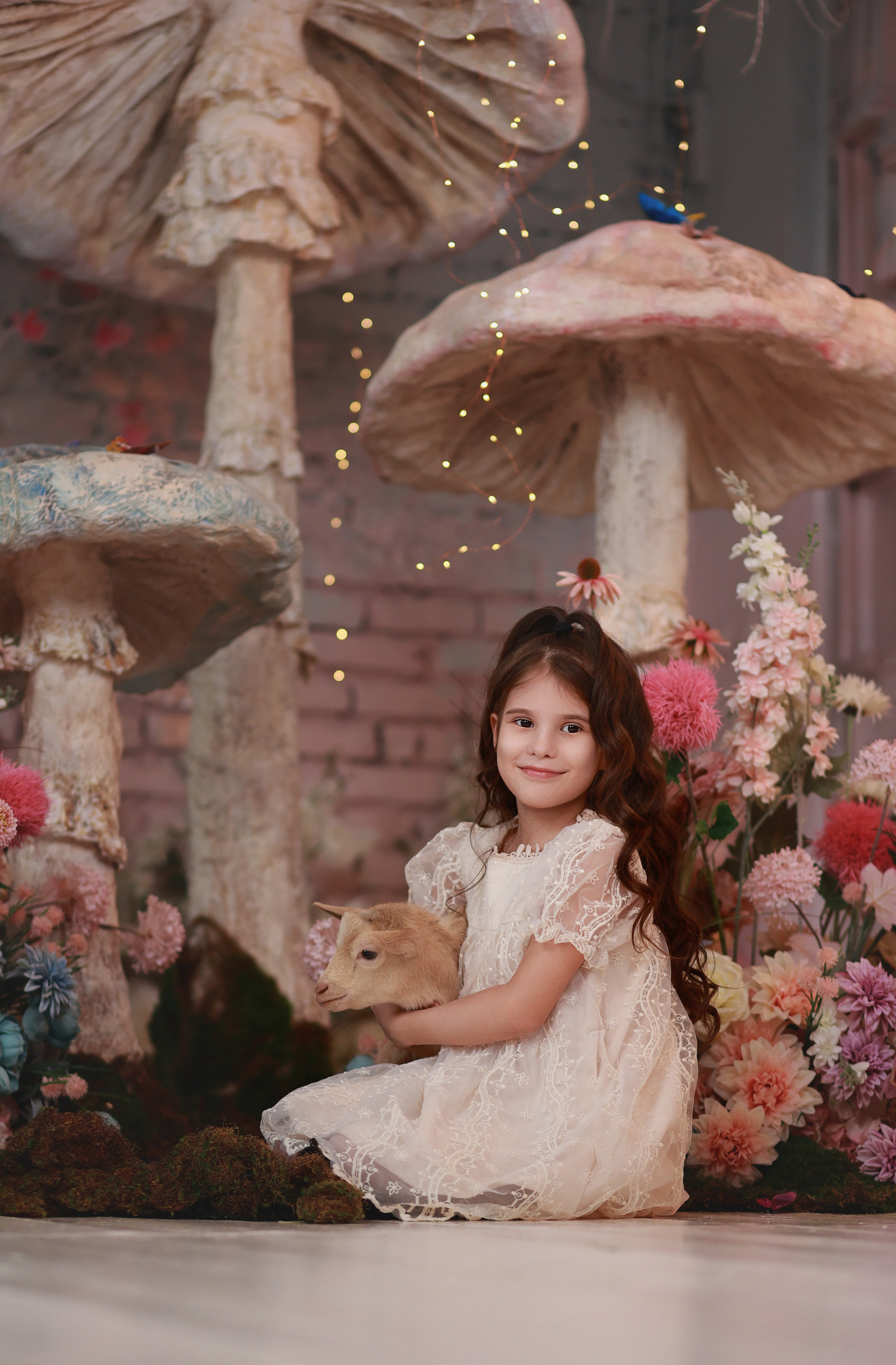 Фотопроект с козочкой и кроликами. Детский семейный фотограф Краснодар