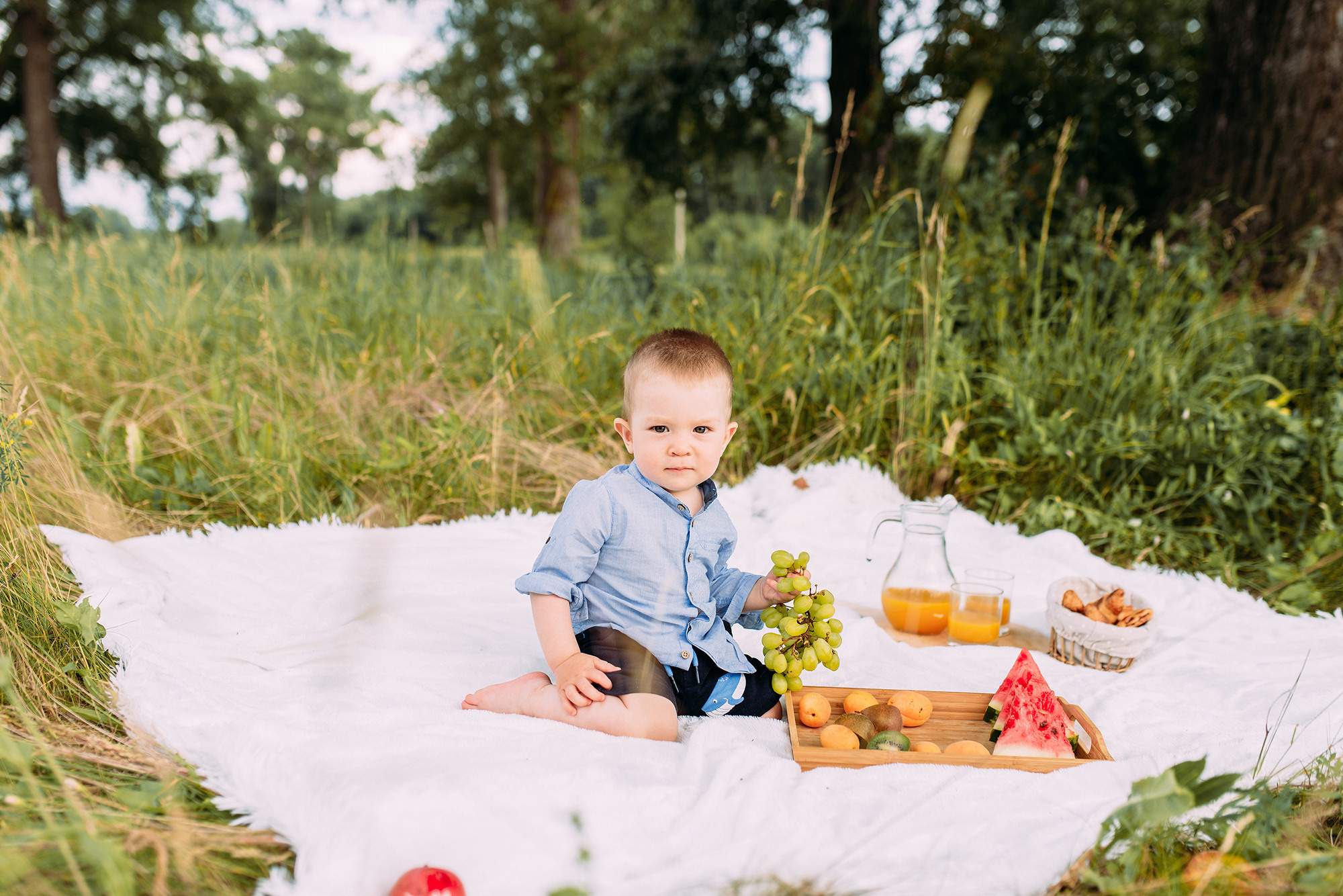 Фруктовый пикник в лесу. Свадебный и семейный фотограф в Стерлитамаке, Салавате. Илья Антохин