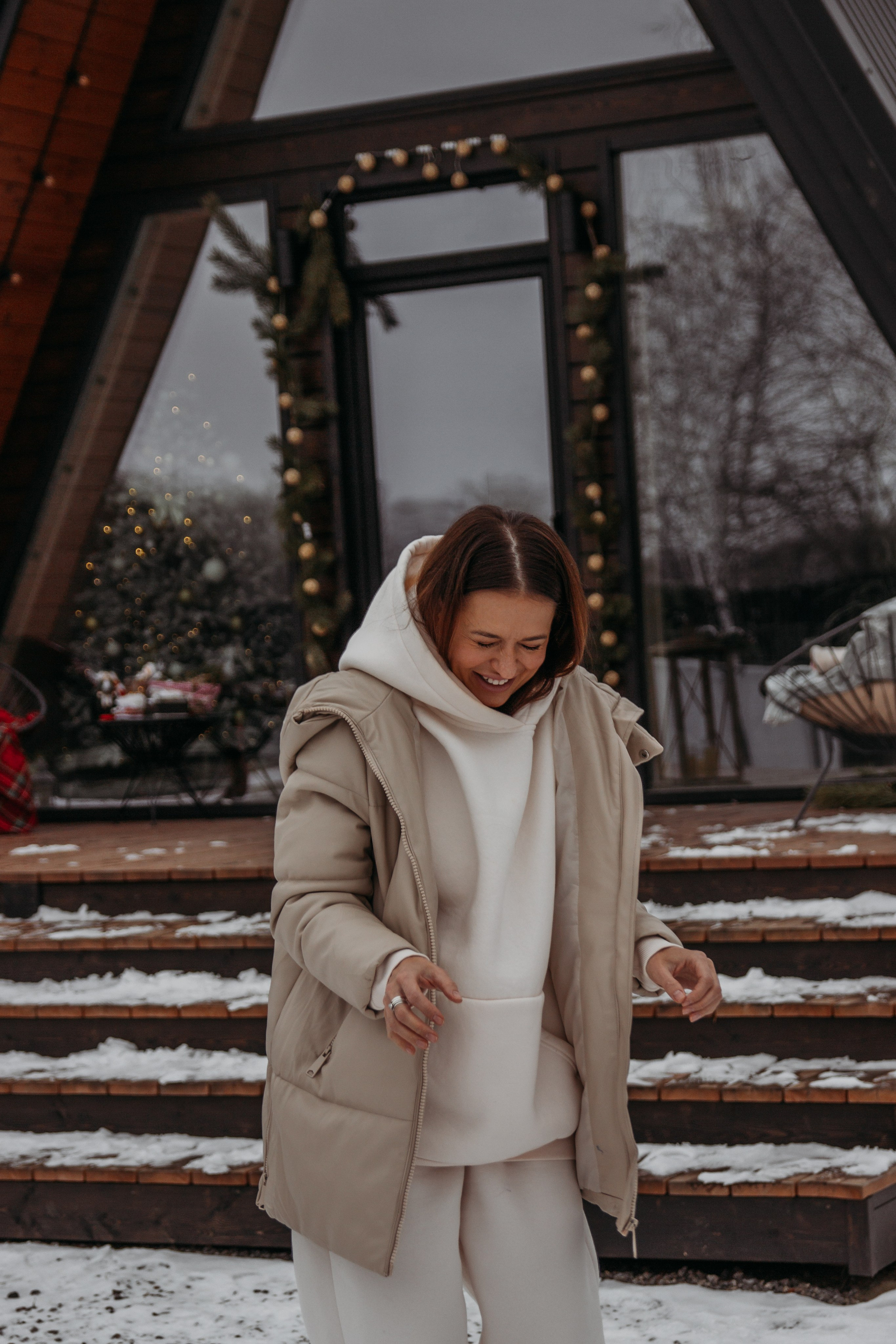 Новогодняя съемка в домике, для семьи Вероники. Венера Гайн. Репортажный фотограф  Тюмень. Обучение фотографии с 0