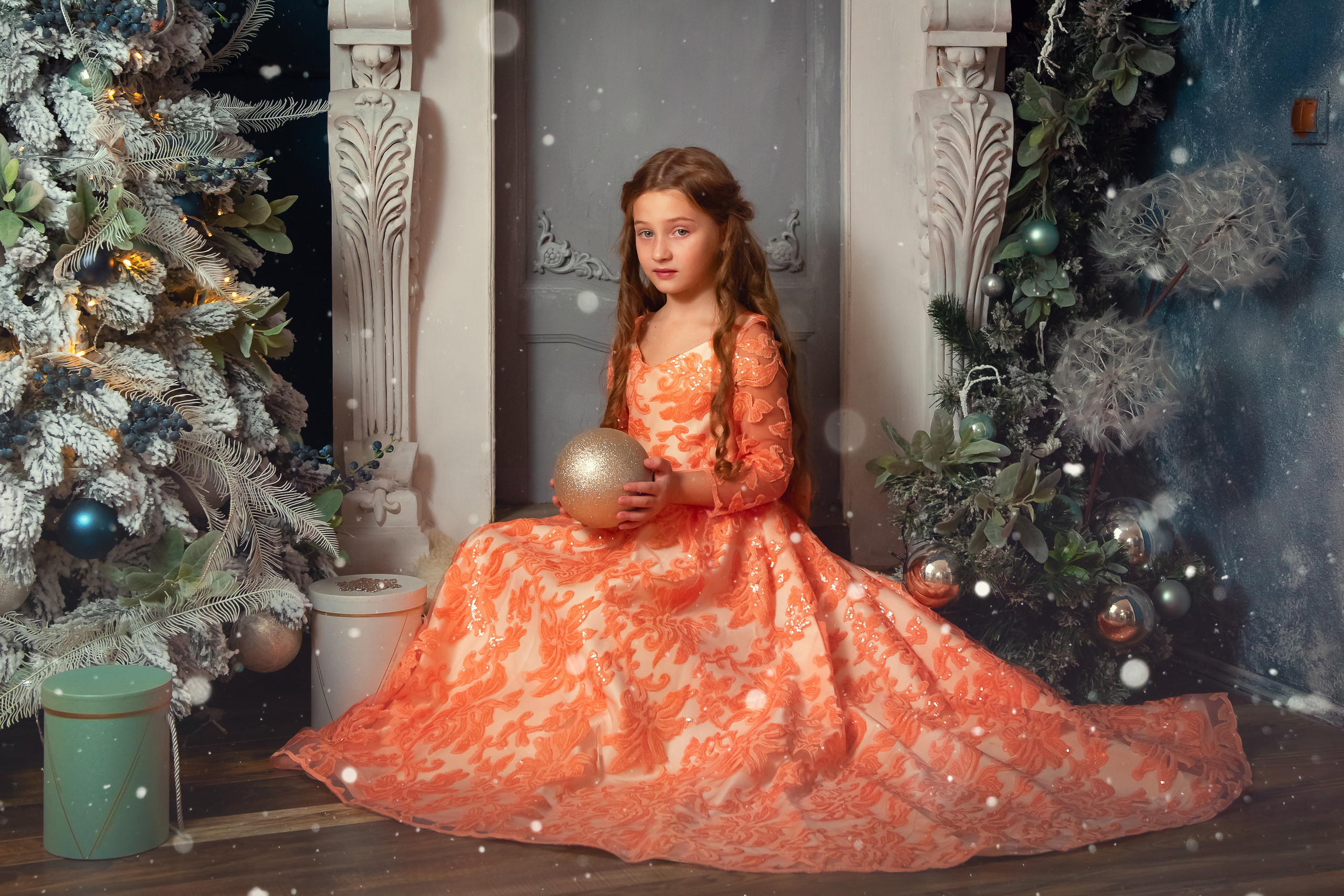 Новогодняя фотосессия для сестренок. Семейный и детский фотограф в Краснодарском крае Натали Фищенко