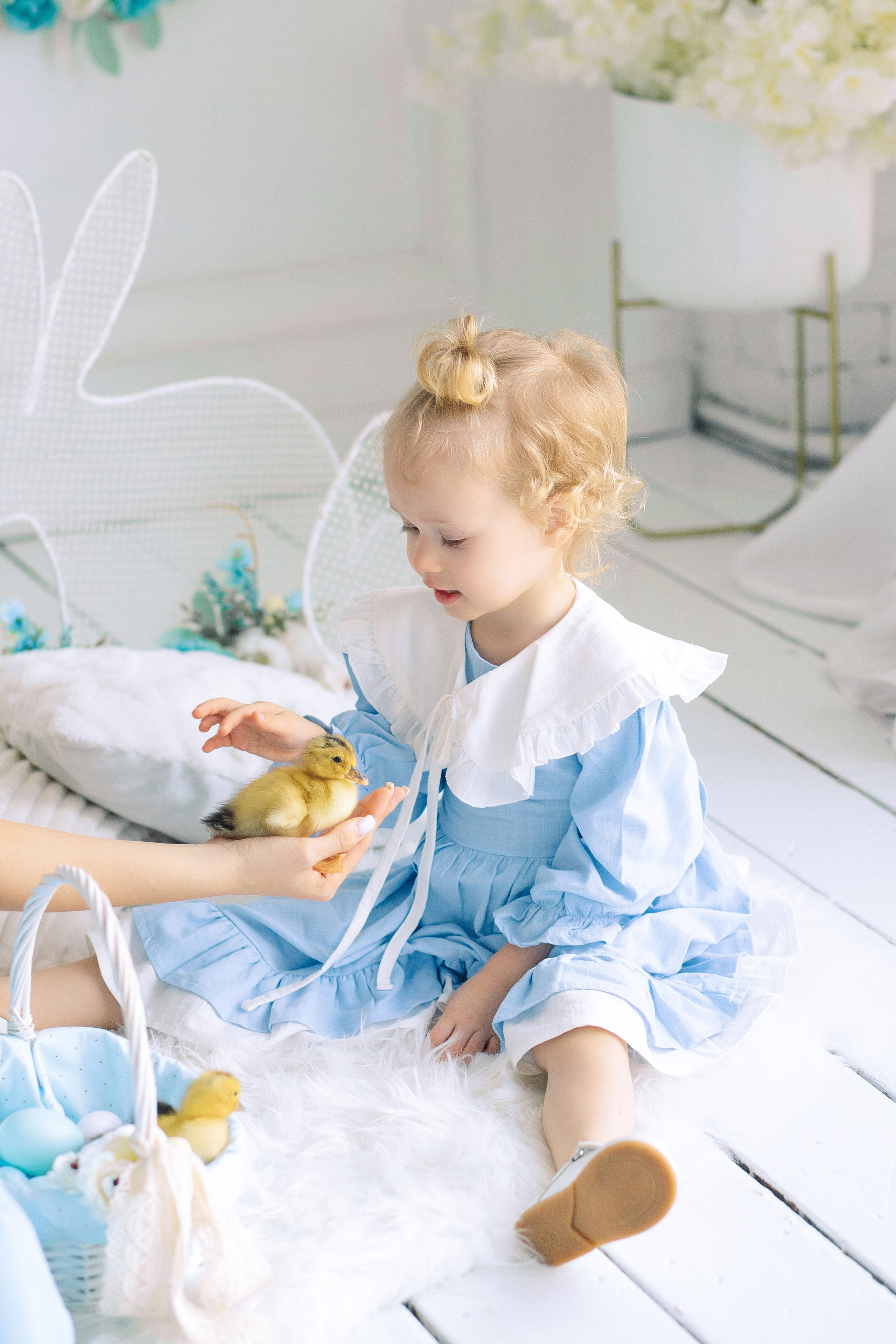 Пасхальная фотосессия Алиса в стране чудес с утятами. Фотограф в Санкт-Петербурге, Анна Скворцова