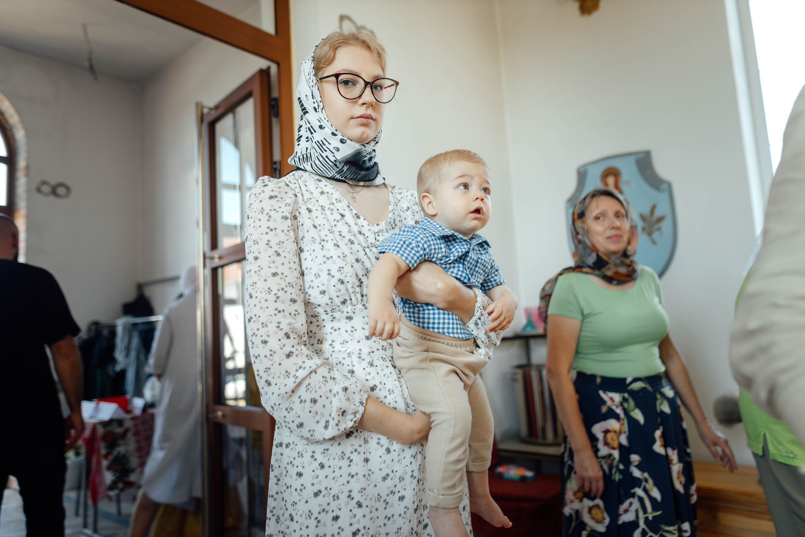 Крещение Энвера (Михаила), д. Колядищи, храм Успения Пр. Богородицы, август 2025