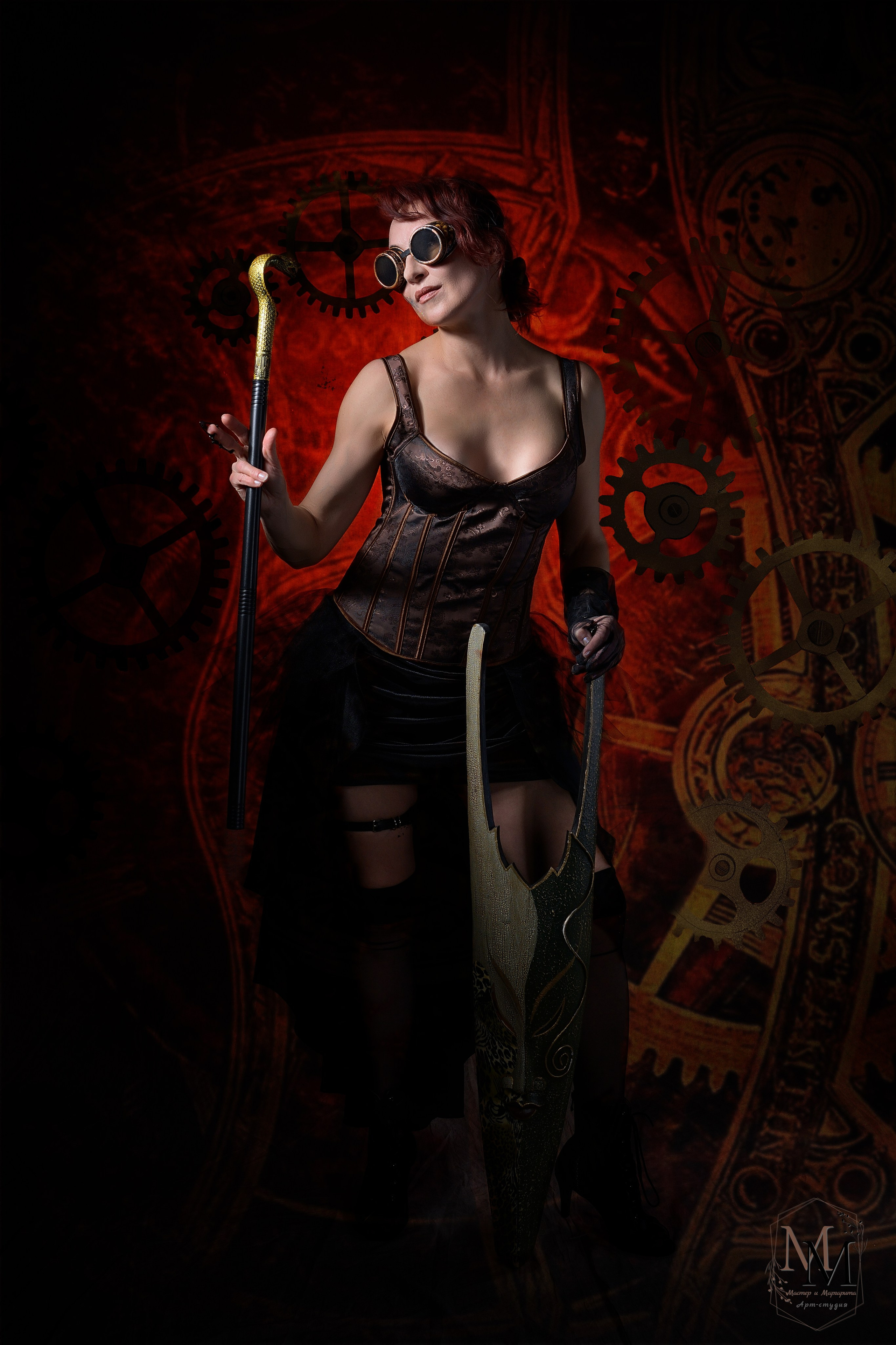 Стимпанк-фотосессия. Стимпанк и Белоснежка. Стимпанк. Белоснежка. Алиса в стране чудес. Фотосессия в стиле "Стимпанк". Фотосессия в студии. Арт-студия «Мастер и Маргарита». Портретная фотосъемка. Портрет. Арт. Фотограф Дмитрий Кищенко. Фотосессии в Сызрани.