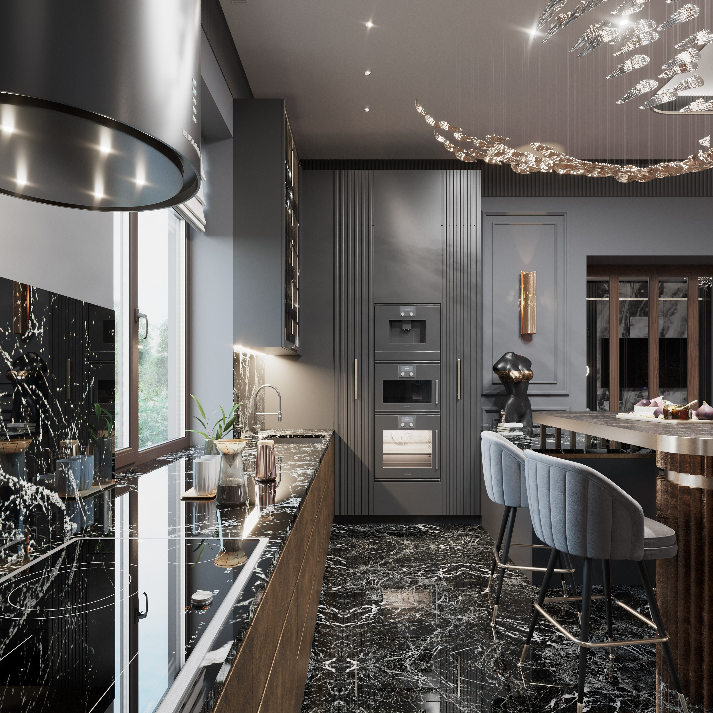 Дом в Новотиторовской — визуализация роскошного особняка. 3Д Визуализация Интерьера и Архитектуры