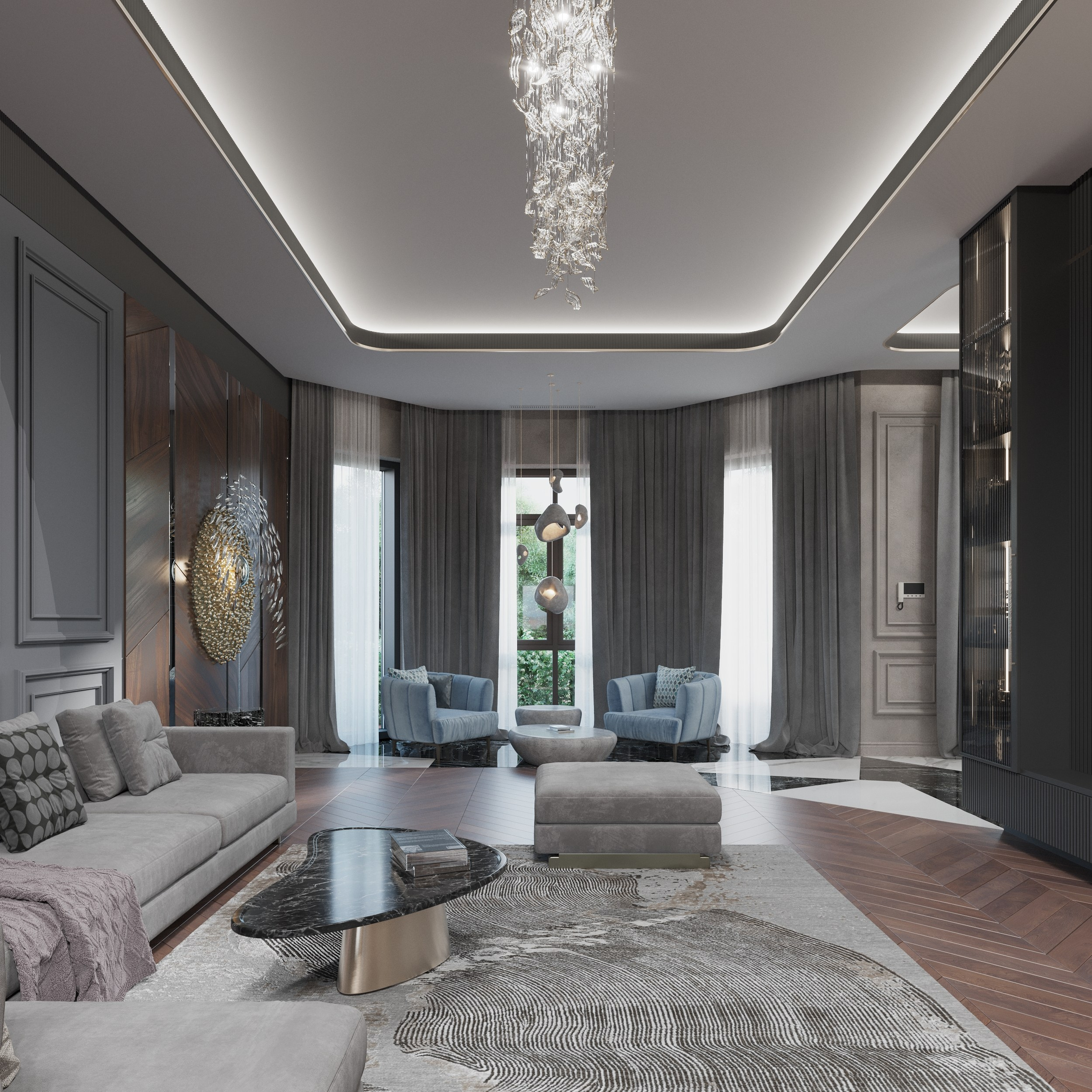 Дом в Новотиторовской — визуализация роскошного особняка. 3Д Визуализация Интерьера и Архитектуры