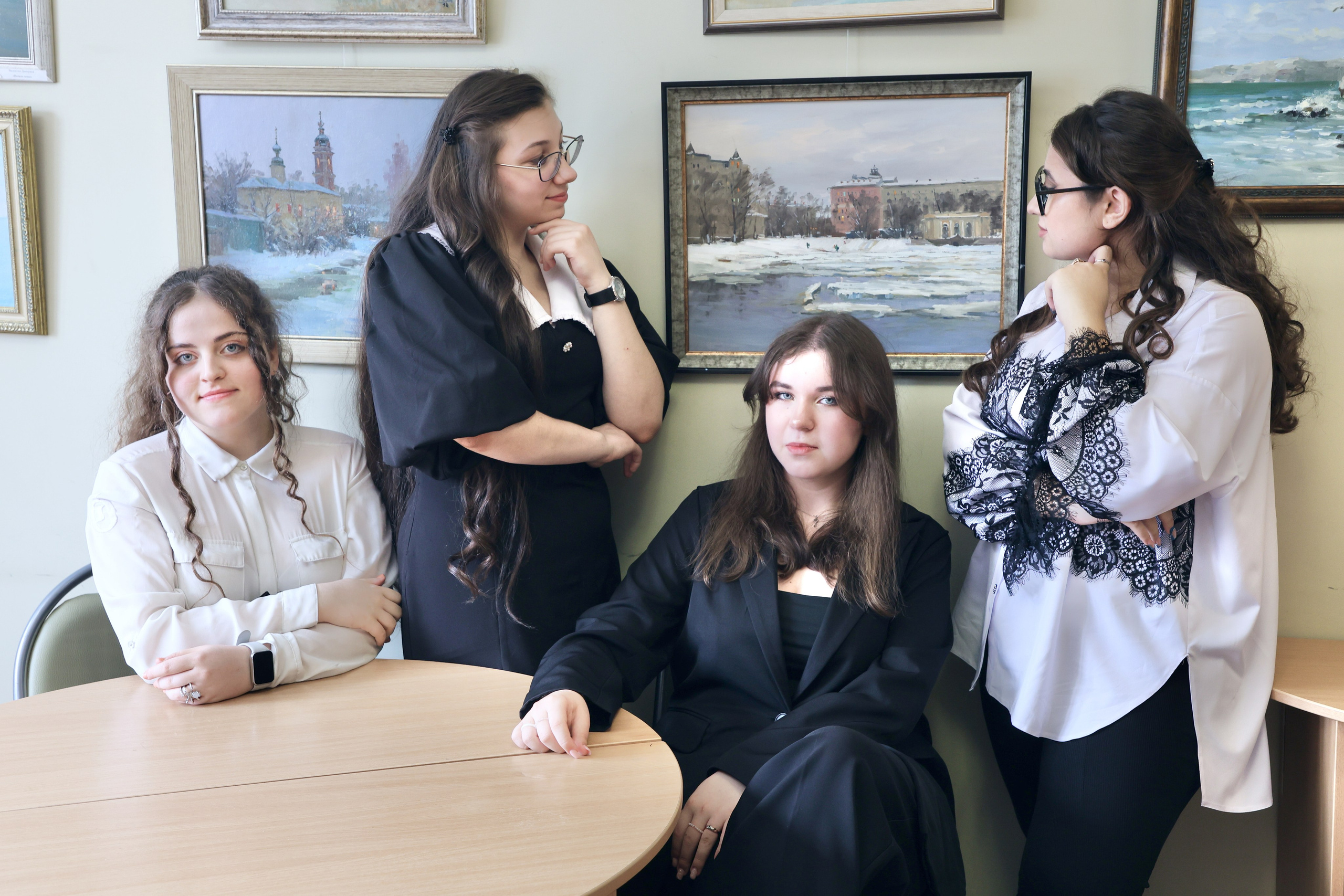 Съёмка в библиотеке. Школьные выпускные альбомы в Москве Марина Николаева