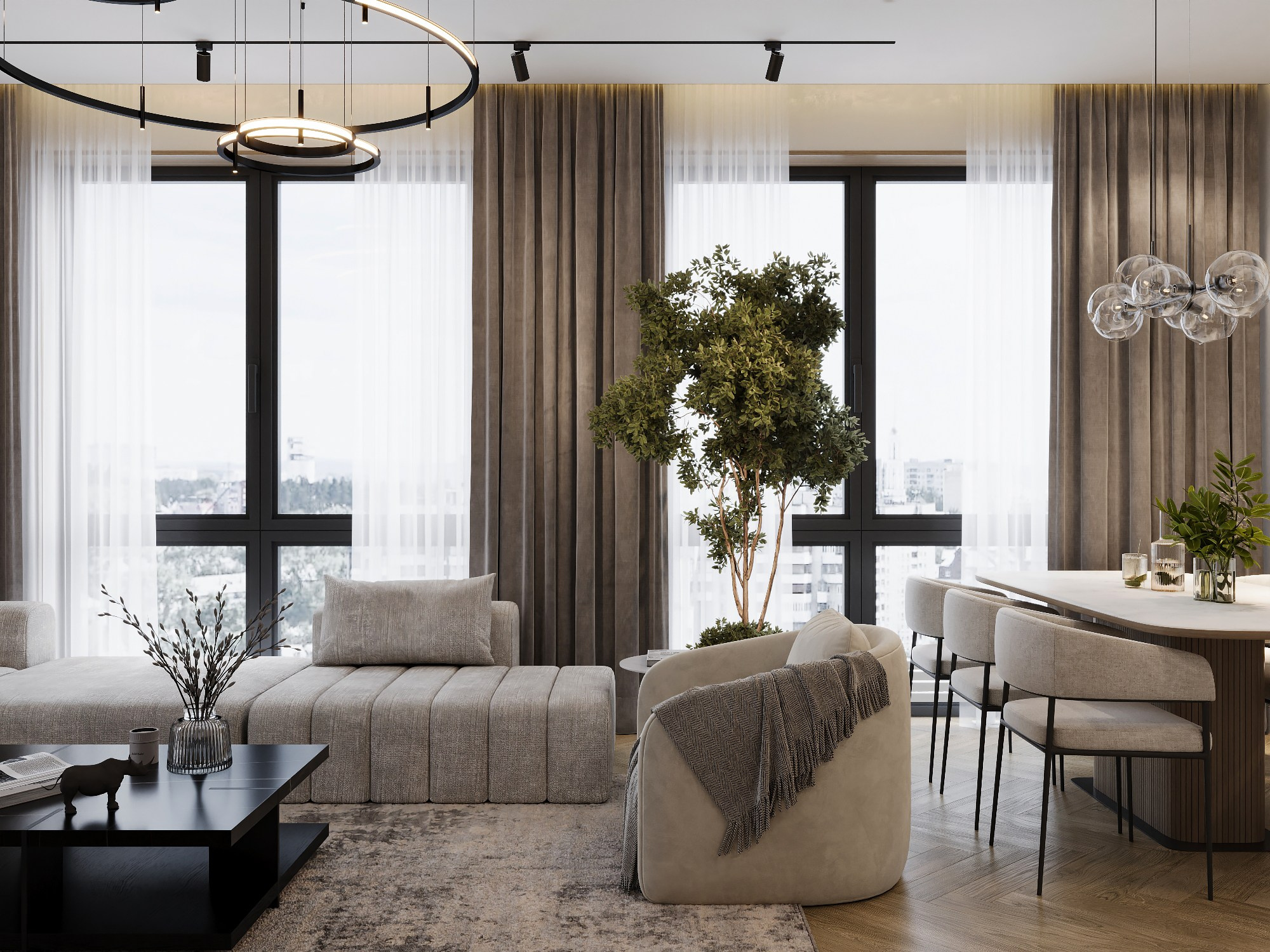 ЖК «RiverSide», 145 м². Room Design Studio