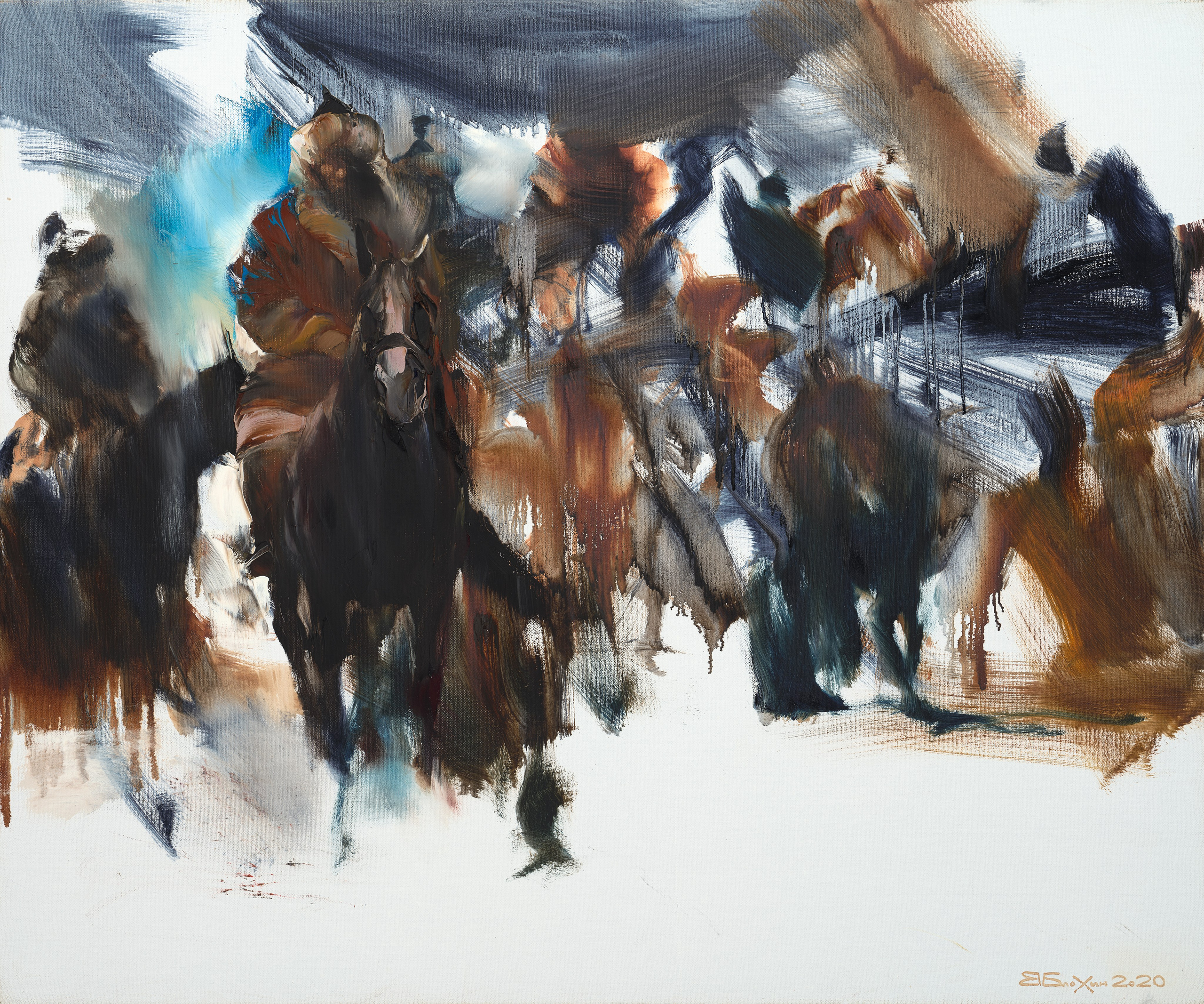 «Этюд «Орда» - художник Валерий Блохин (холст, масло, 100x120, 2020)