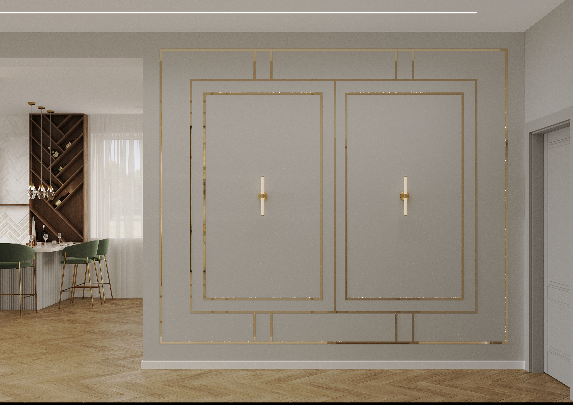 Частный дом в стиле арт-деко. Дизайнер интерьеров Ростов-на-Дону Кристина Карпенко