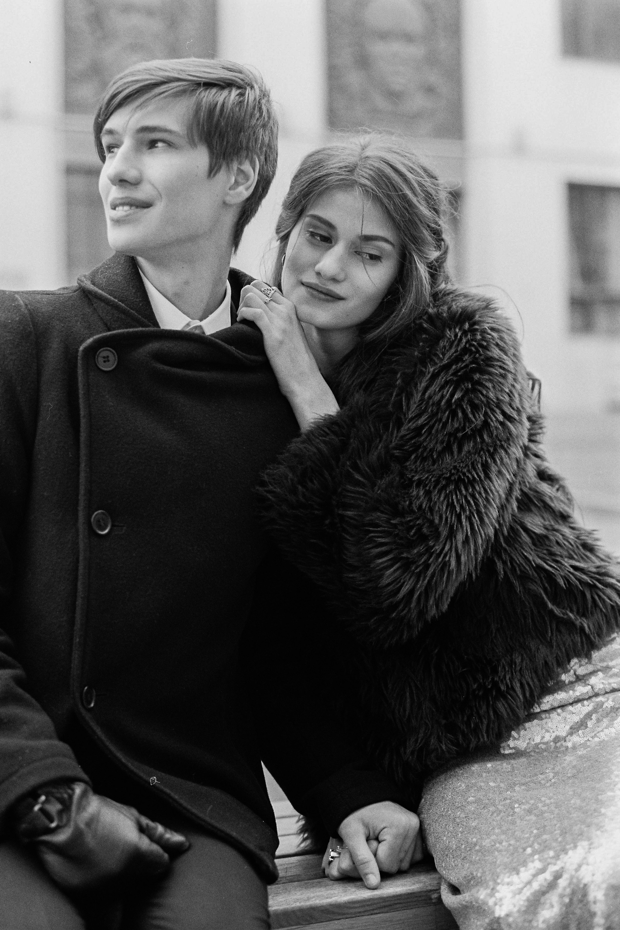 Осенняя свадебная прогулка в Москве на плёнку