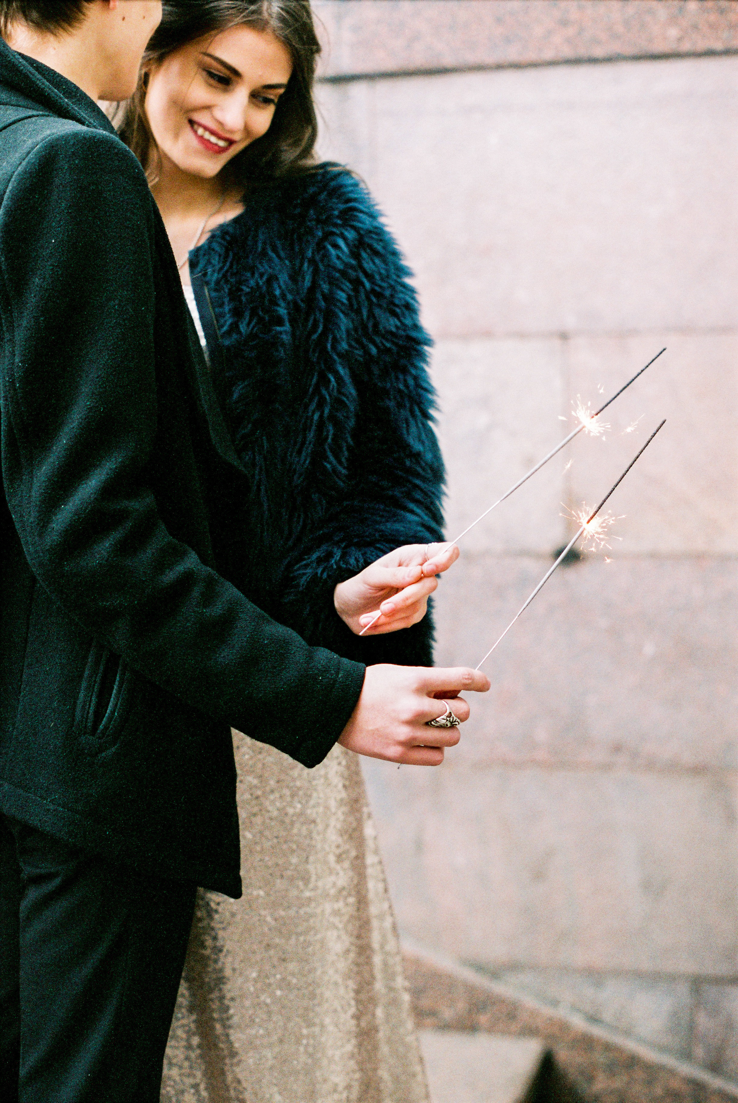 Осенняя свадебная прогулка в Москве на плёнку