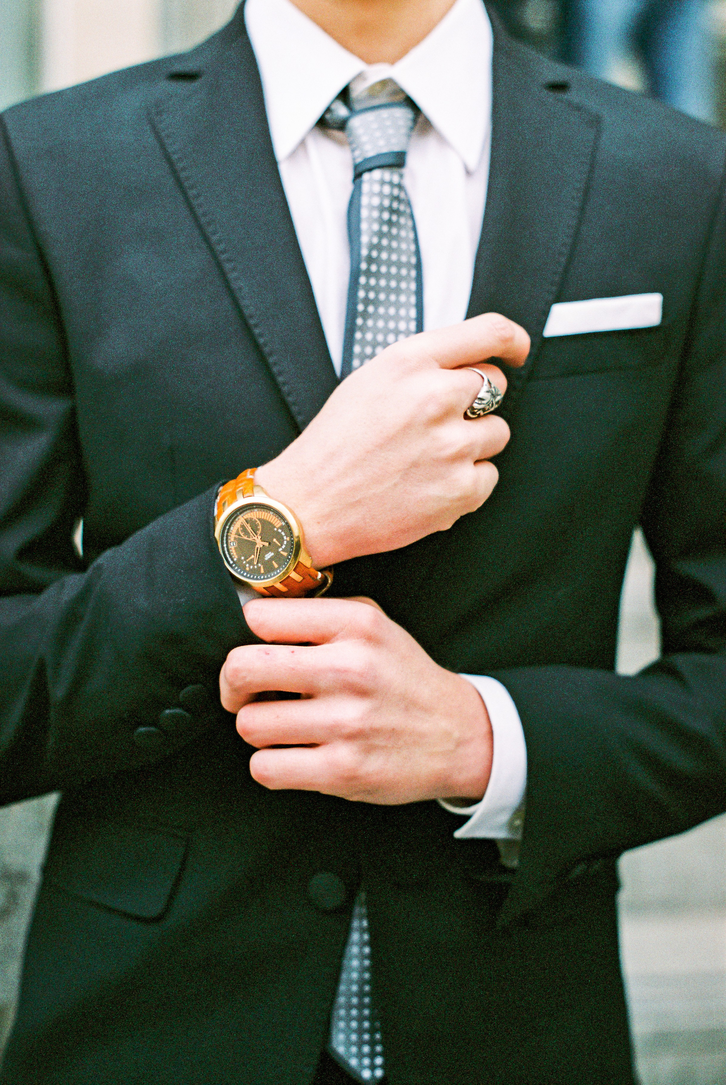 Осенняя свадебная прогулка в Москве на плёнку