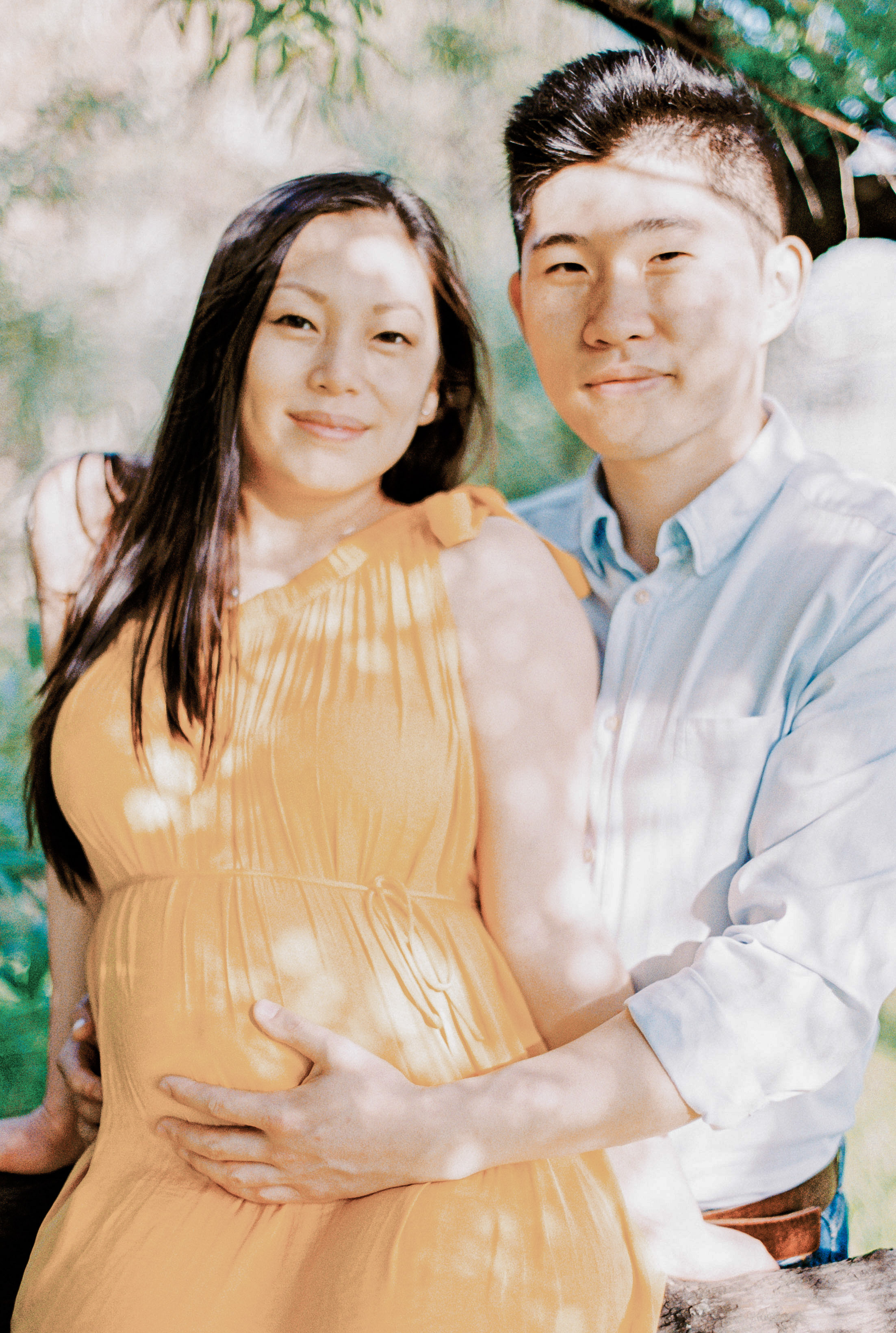 Летняя, нежная фотосессия беременности в парке Музеон, Москва