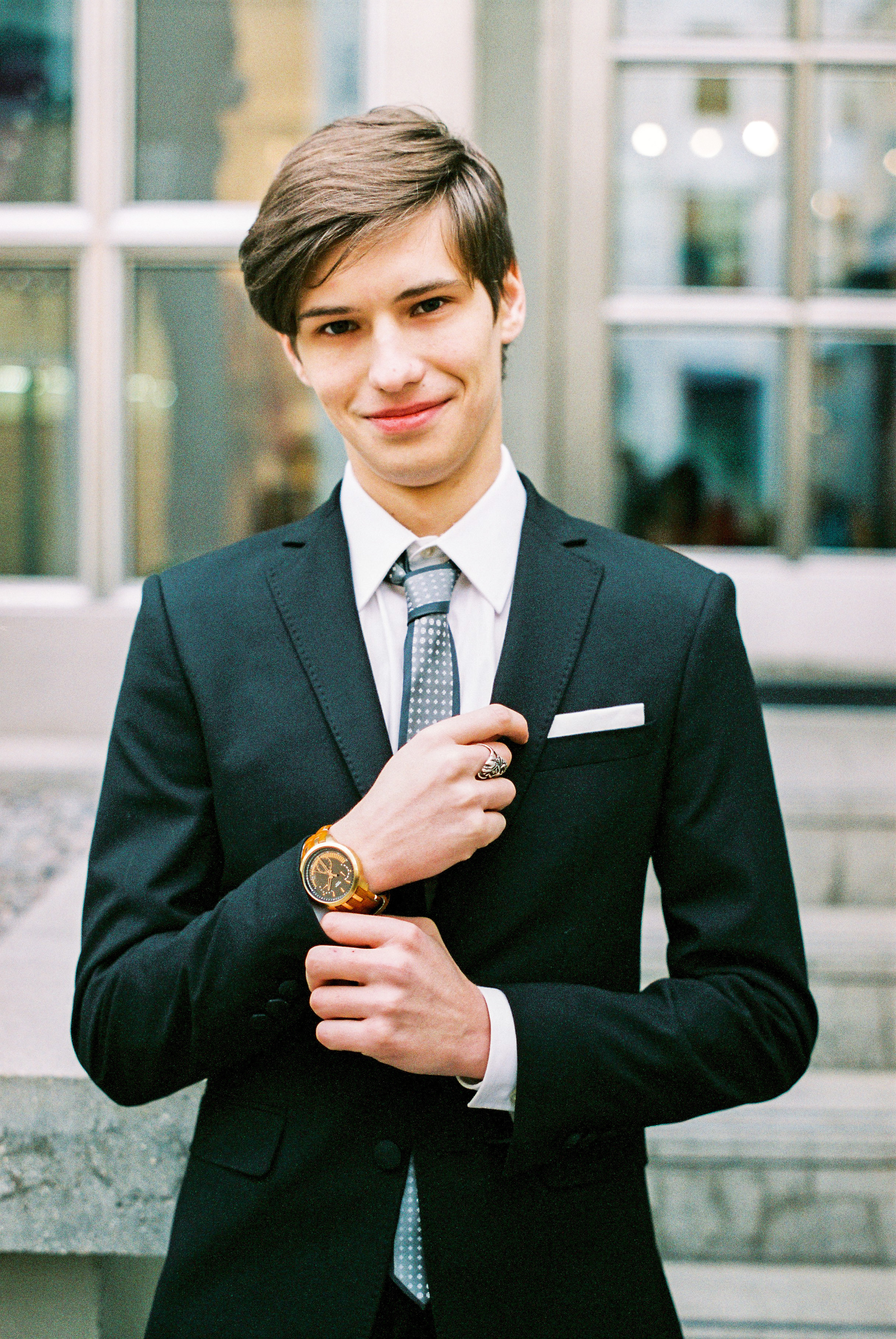 Осенняя свадебная прогулка в Москве на плёнку