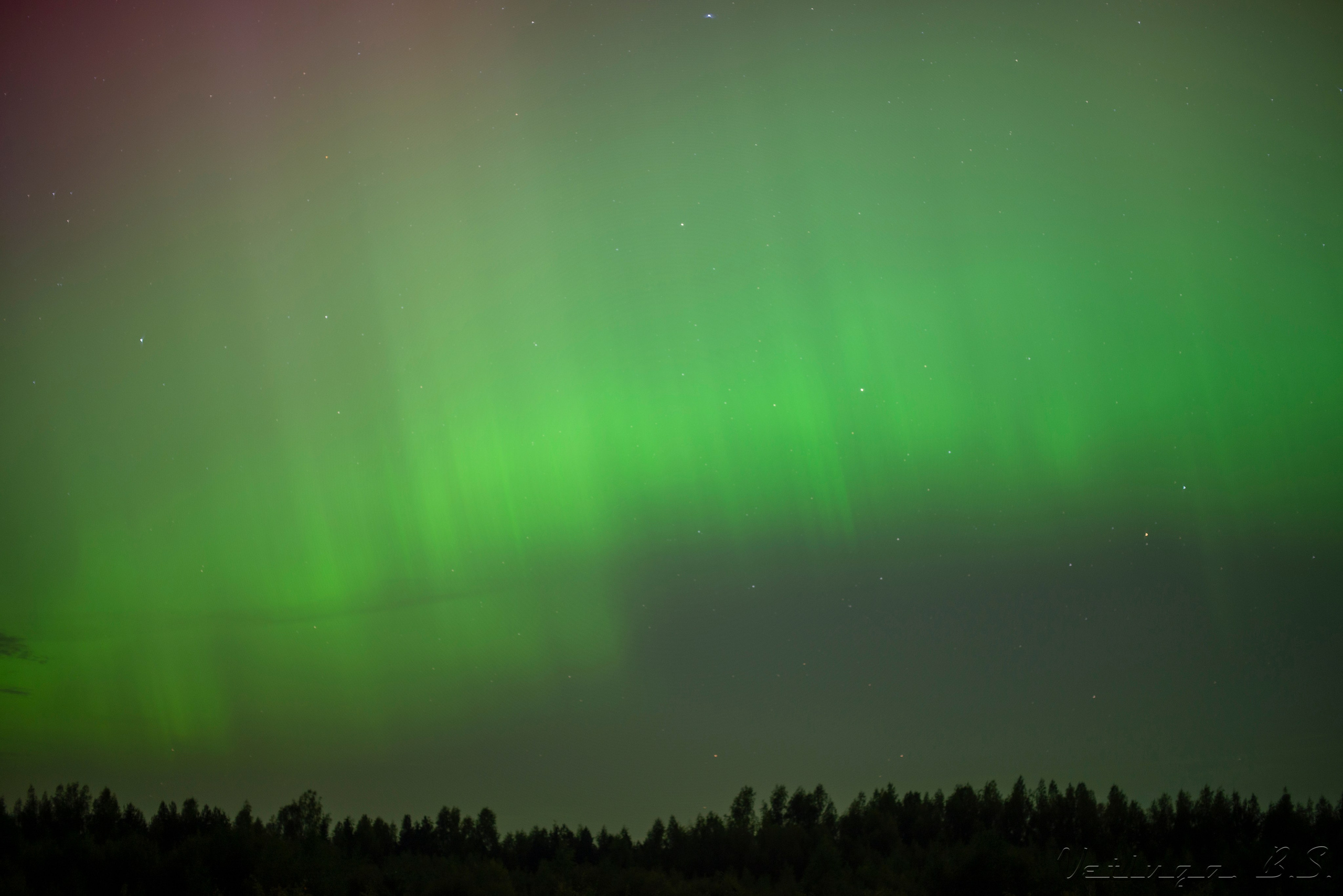 Северное сияние. Фотограф в Ветлуге Сергей Белов (VETLUGA B.S.)
