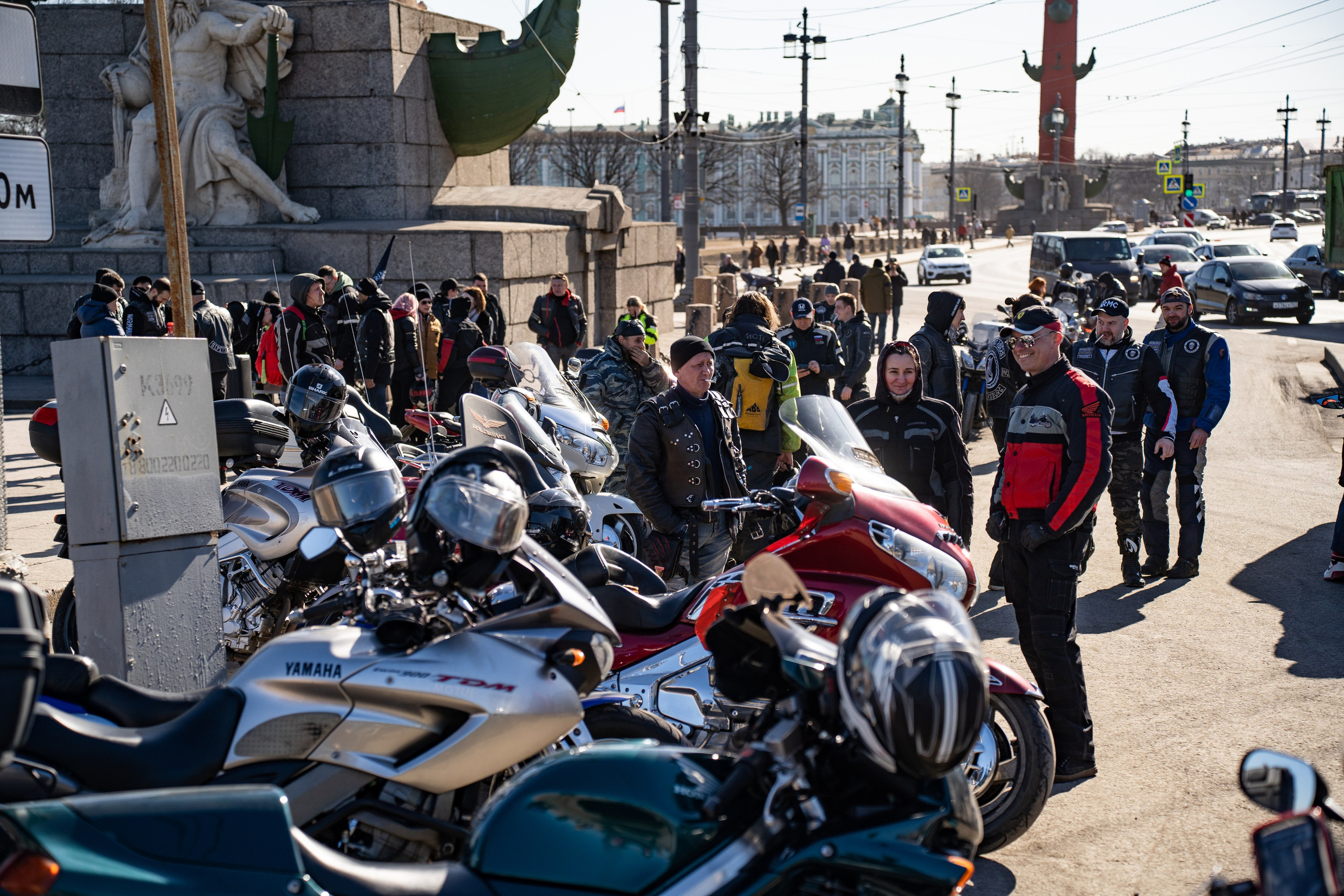 Весенний прохват мотоклуба Normans Riders MC. Концертный и репортажный фотограф в Санкт-Петербурге Слава Пахомов