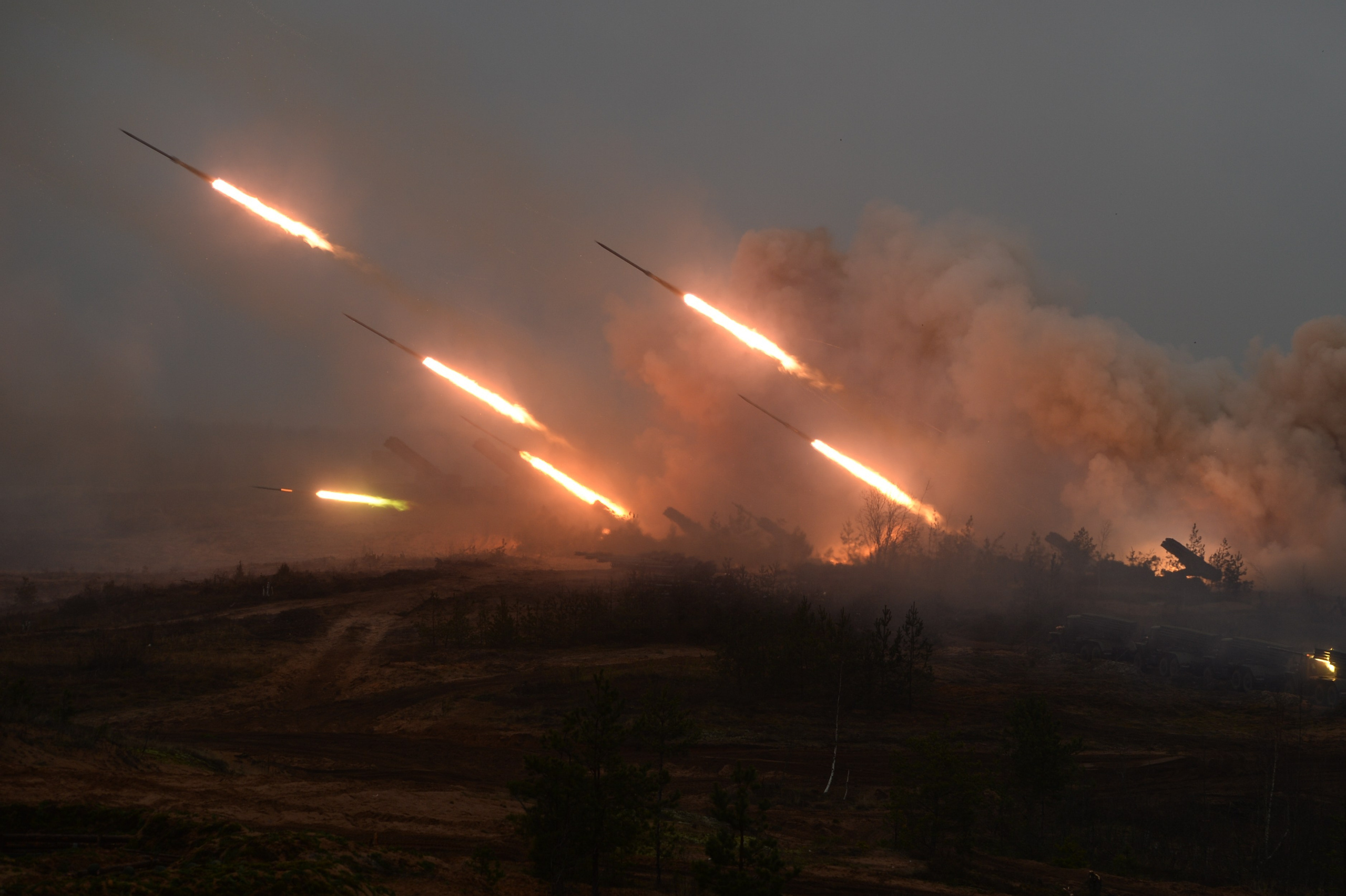 Военные учения на полигоне в Лужском районе Ленинградской области, 16 ноября 2019 года