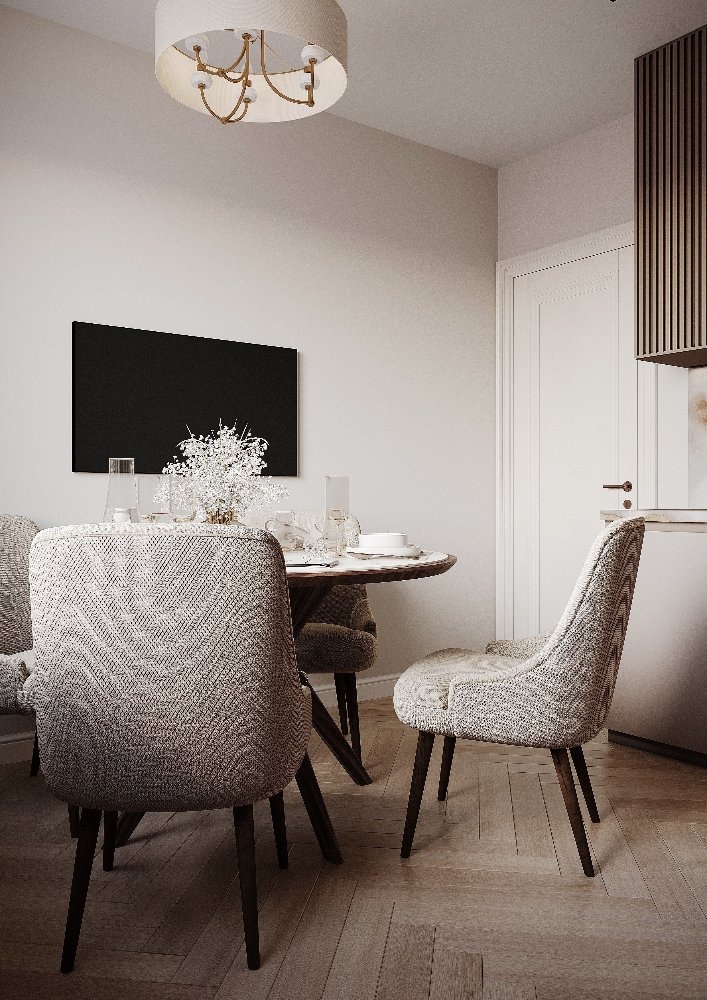 Просторная нежная квартира для милых девушек. Батракова Наталья дизайнер интерьеров Санкт-Петербург Москва Архангель