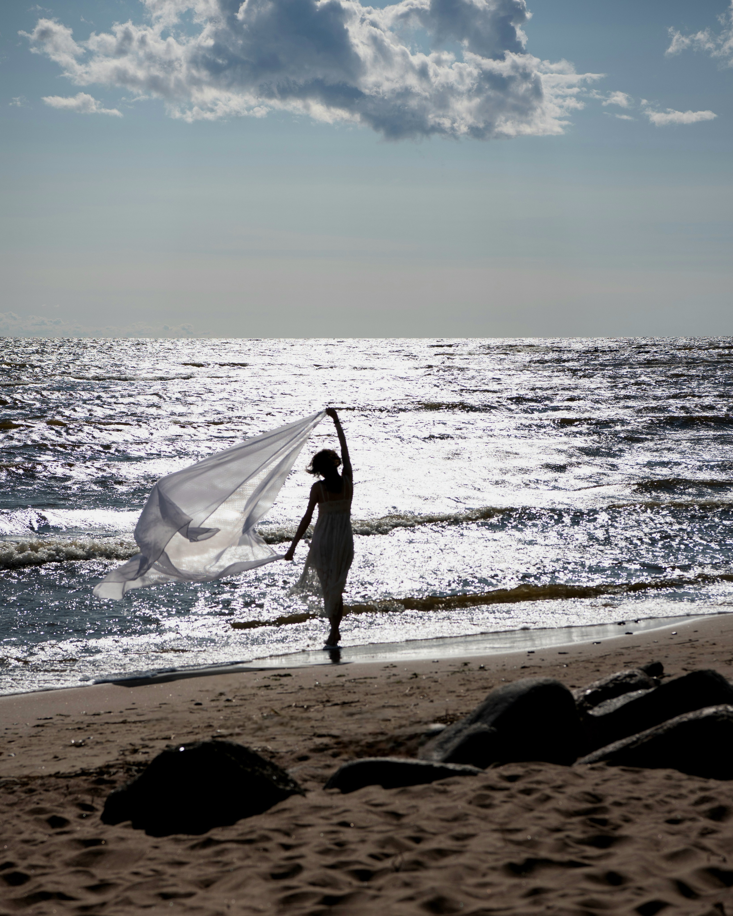 Галя на берегу финского залива. Фотограф в СПБ Светлана Князева