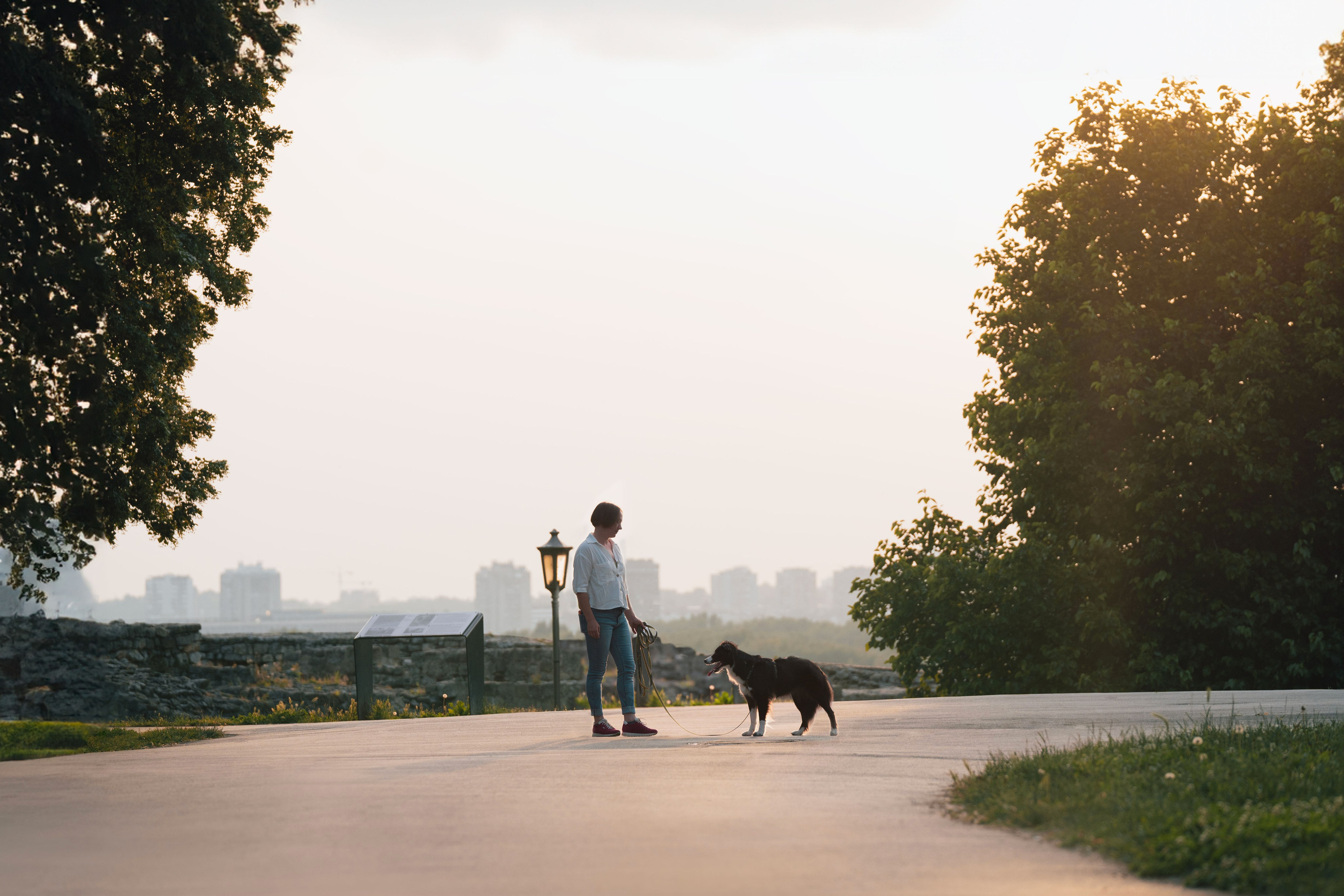 Белград, Калемегдан. Таня и Шегги. Фотограф анималист
