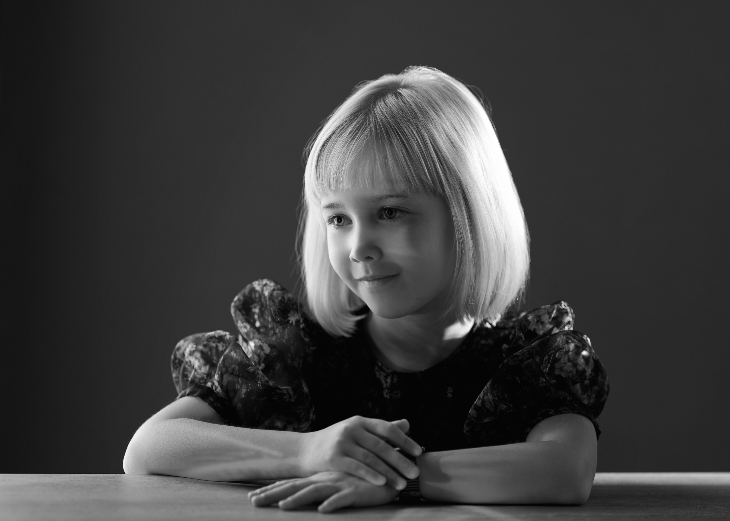 Детская черно-белая съемка