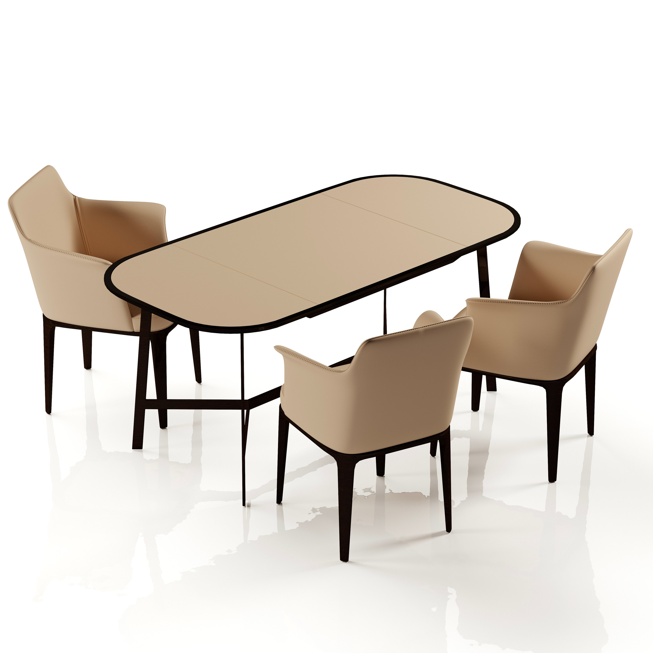 профессиональная предметная визуализация обеденной группы POLIFORM