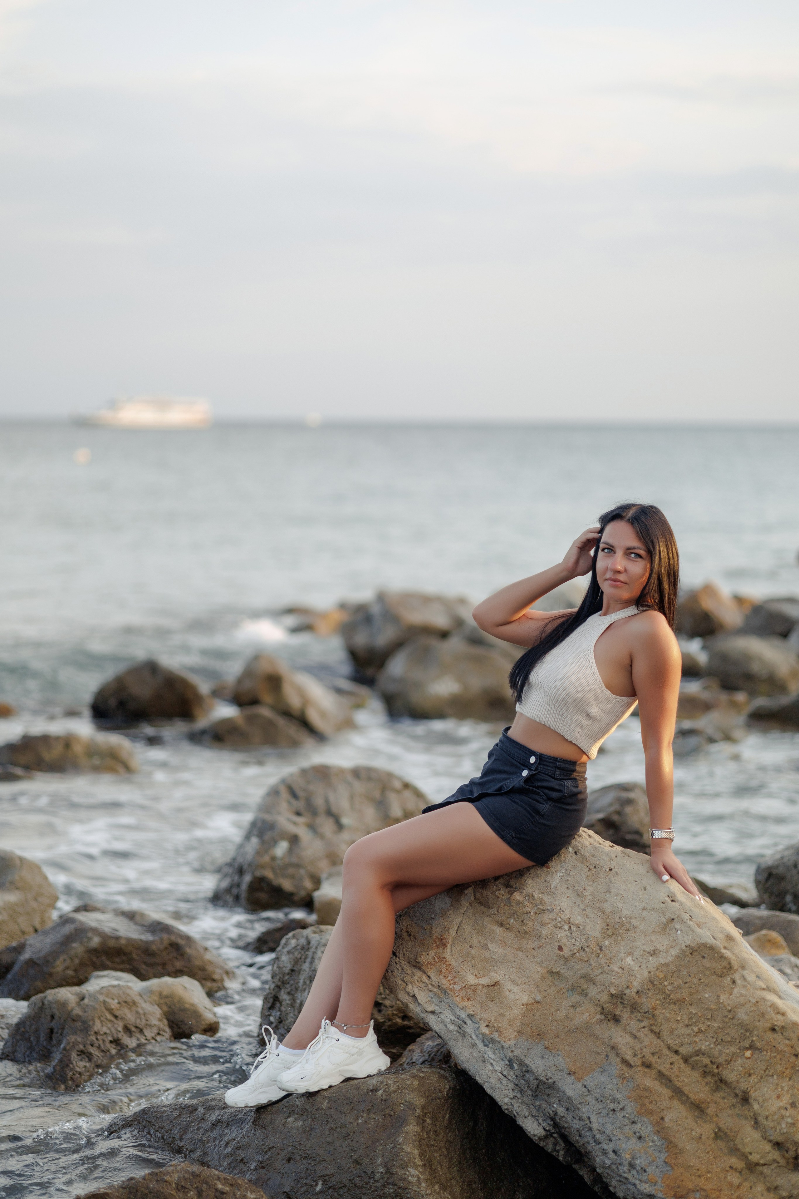 Закат на пляже Тонкий мыс. Семейный и портретный фотограф в Геленджике Любовь Бодрова