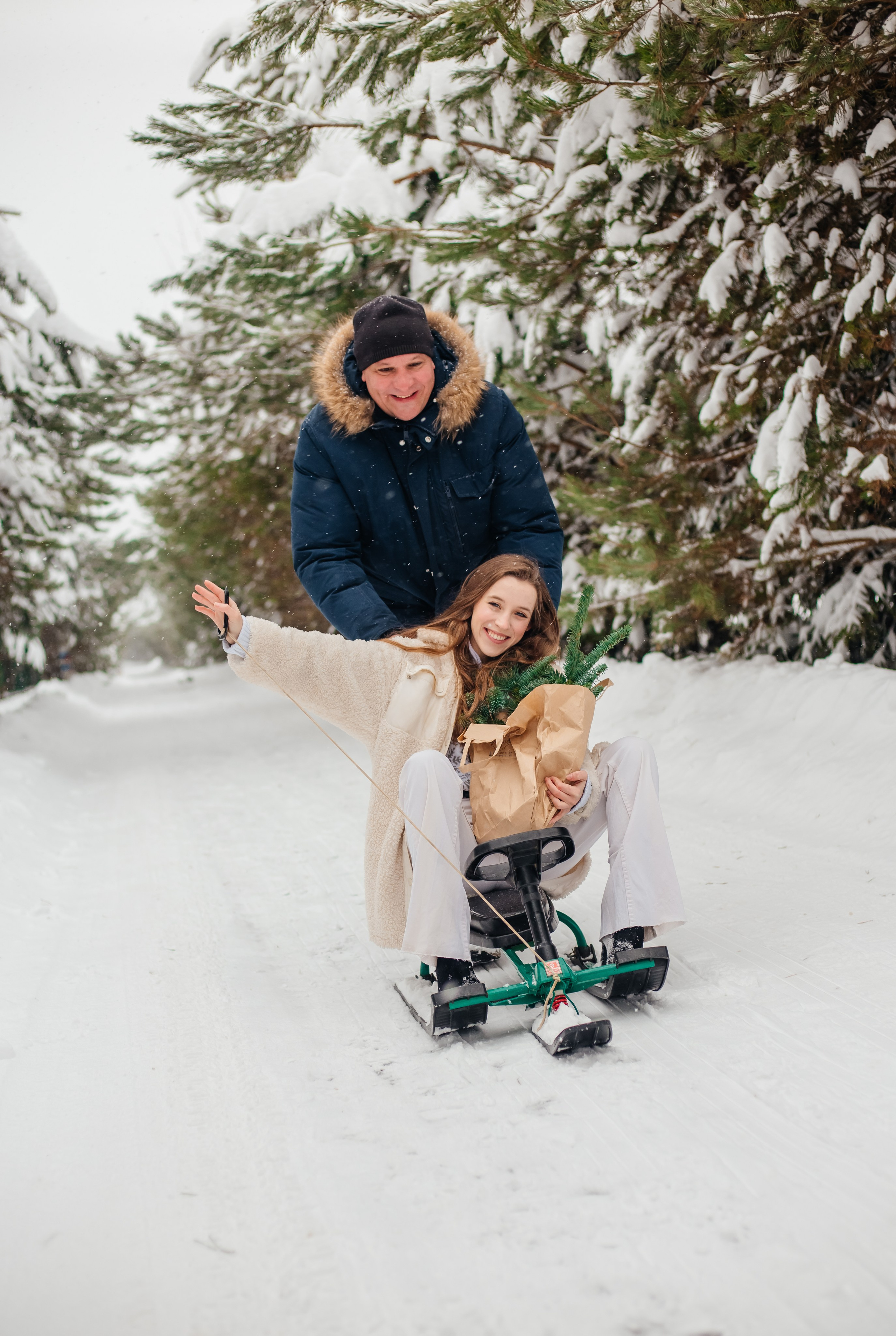 Семейная фотосессия зимой. Коммерческий фотограф в Москве, Наталия Горячева