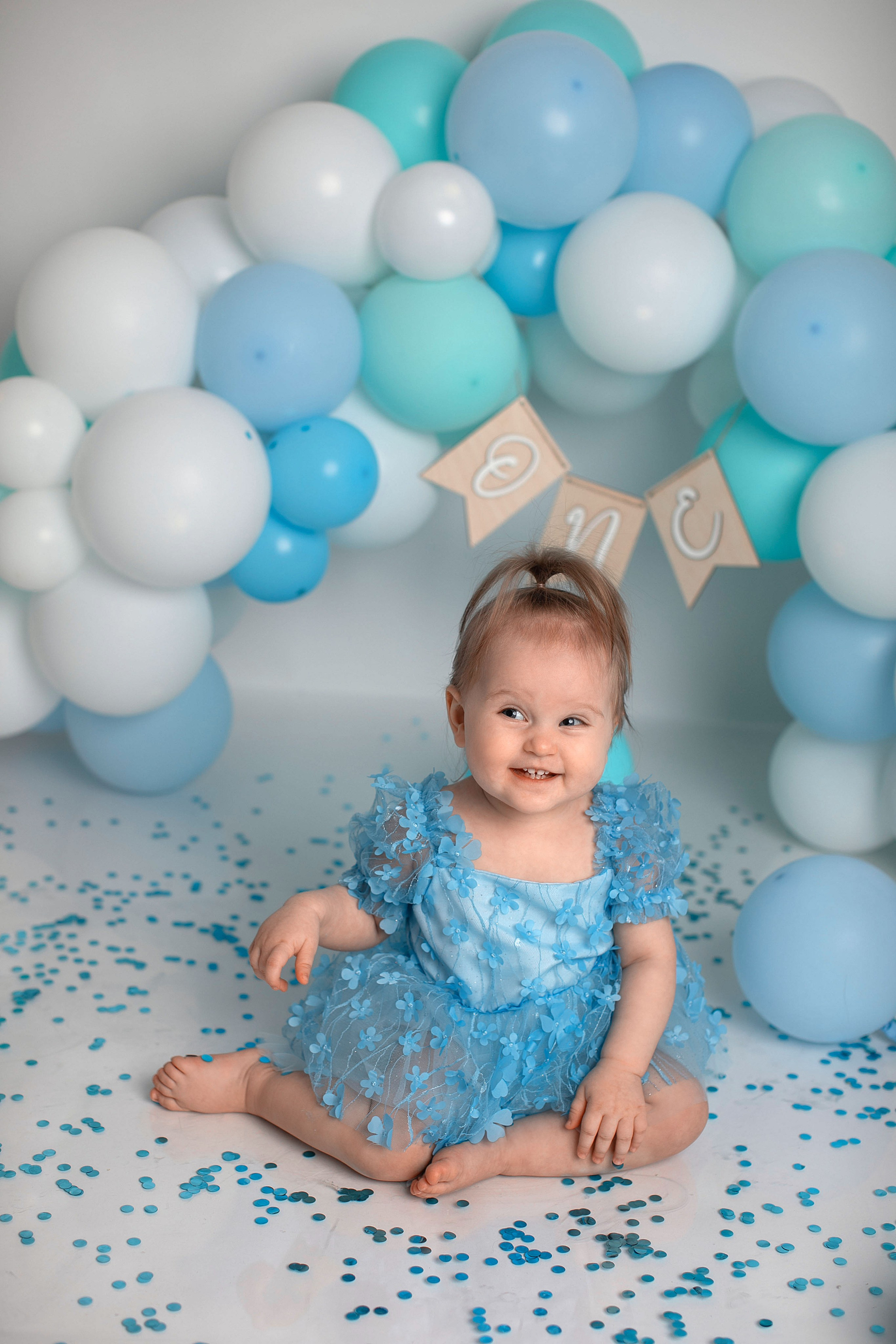 Съемка Первый тортик. Фотограф новорожденных