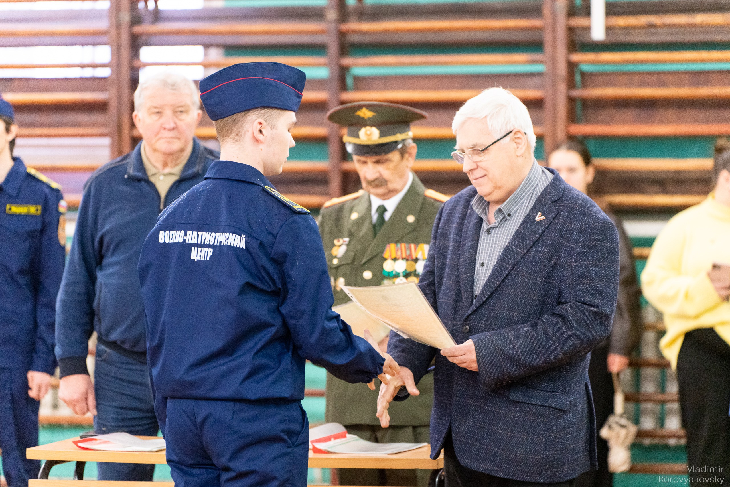 Торжественное закрытие курса военной подготовки. Фотограф Владимир Коровяковский