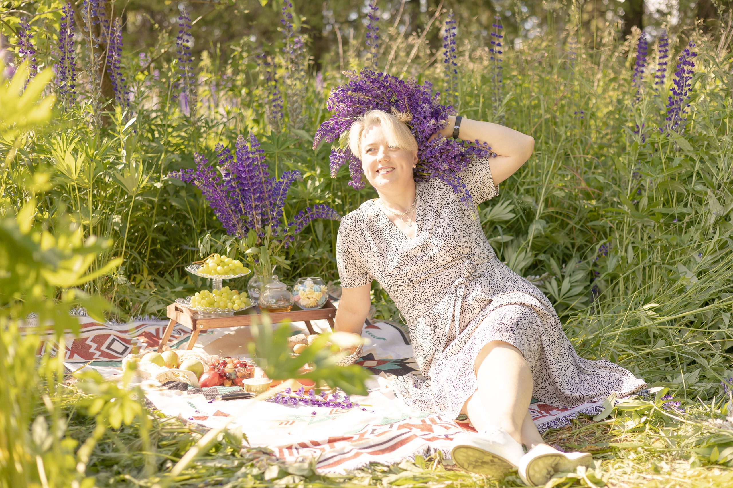 Фотосессия с люпинами