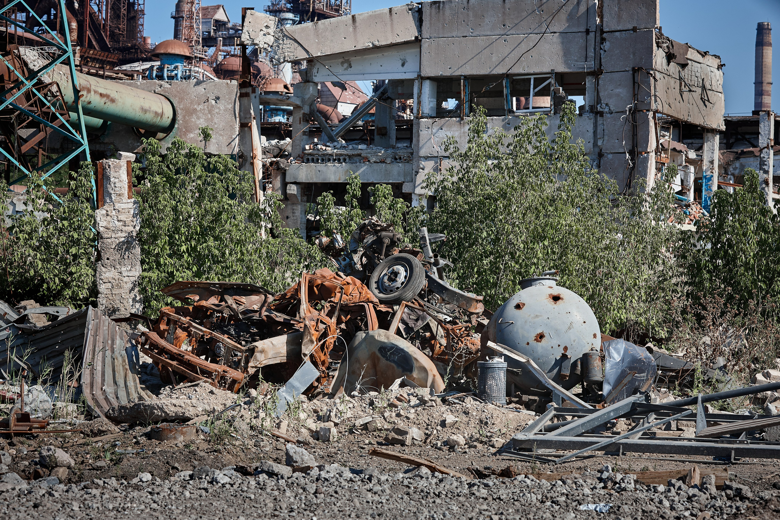 Завод Азовсталь в Мариуполе. EMELYAN|Военный фотограф Артур Емельянов
