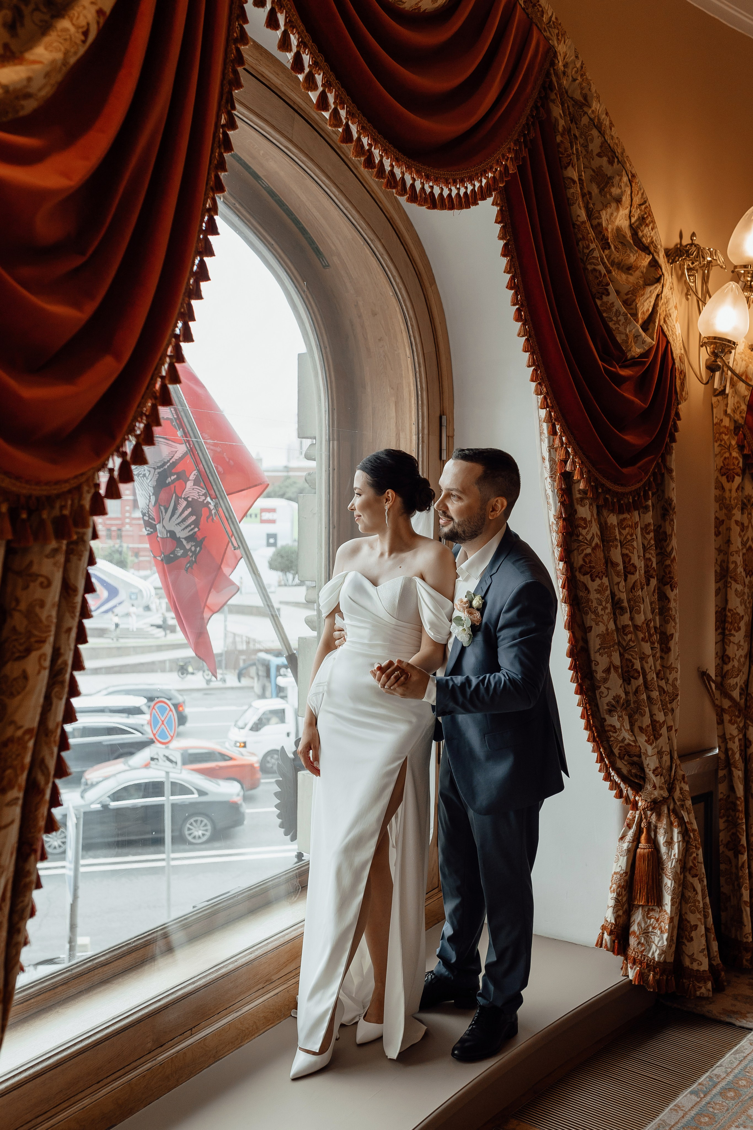 свадебная фотосессия в гостинице Националь в Москве