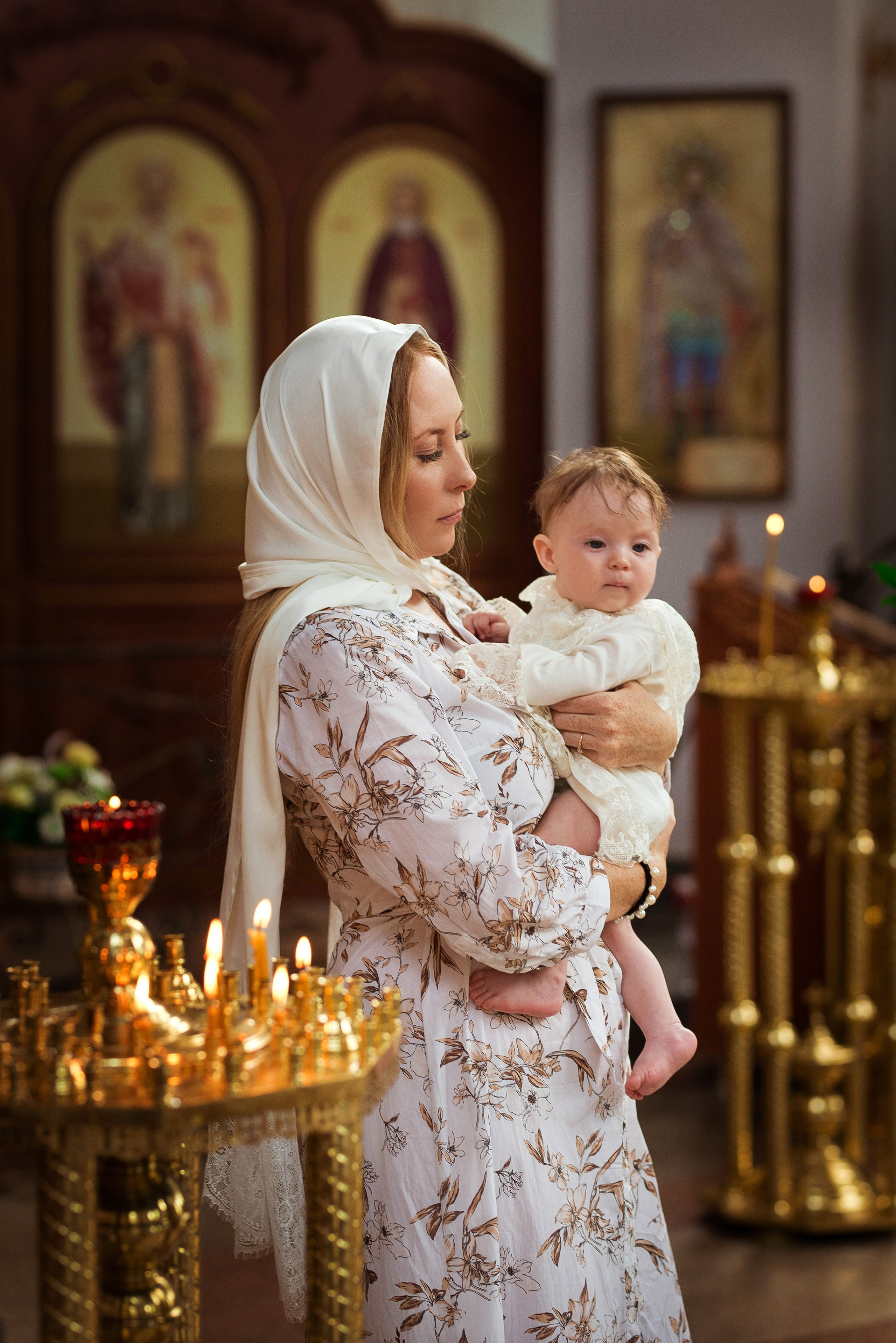 Крещение Варвары. Свадебный и семейный фотограф Яна Стражева. Волгоград, Москва