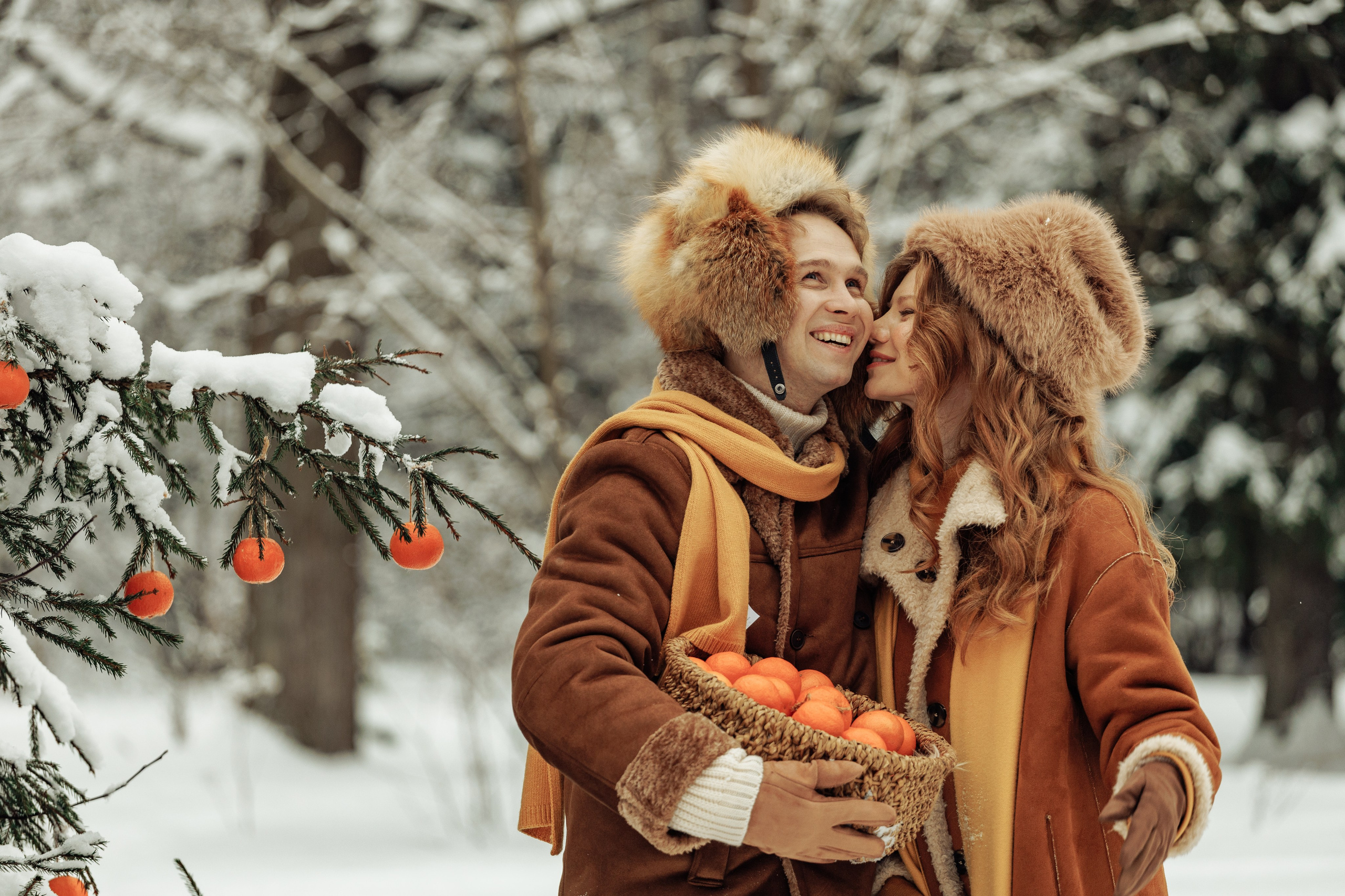 Зимний портрет для Антонины и Романа. Портретный фотограф в Москве Екатерина Богдасарова