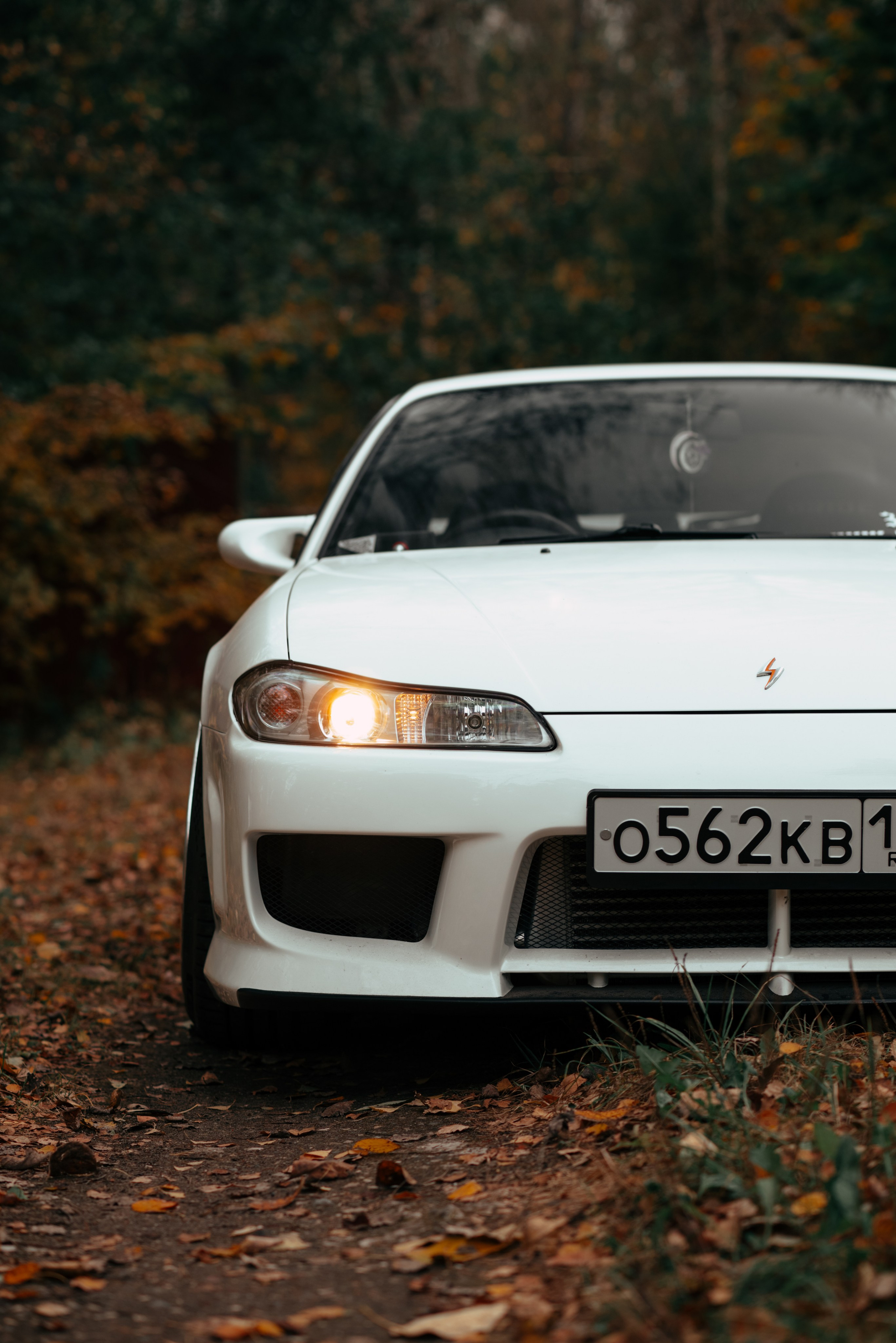 White Silvia new headlight. DeLorein