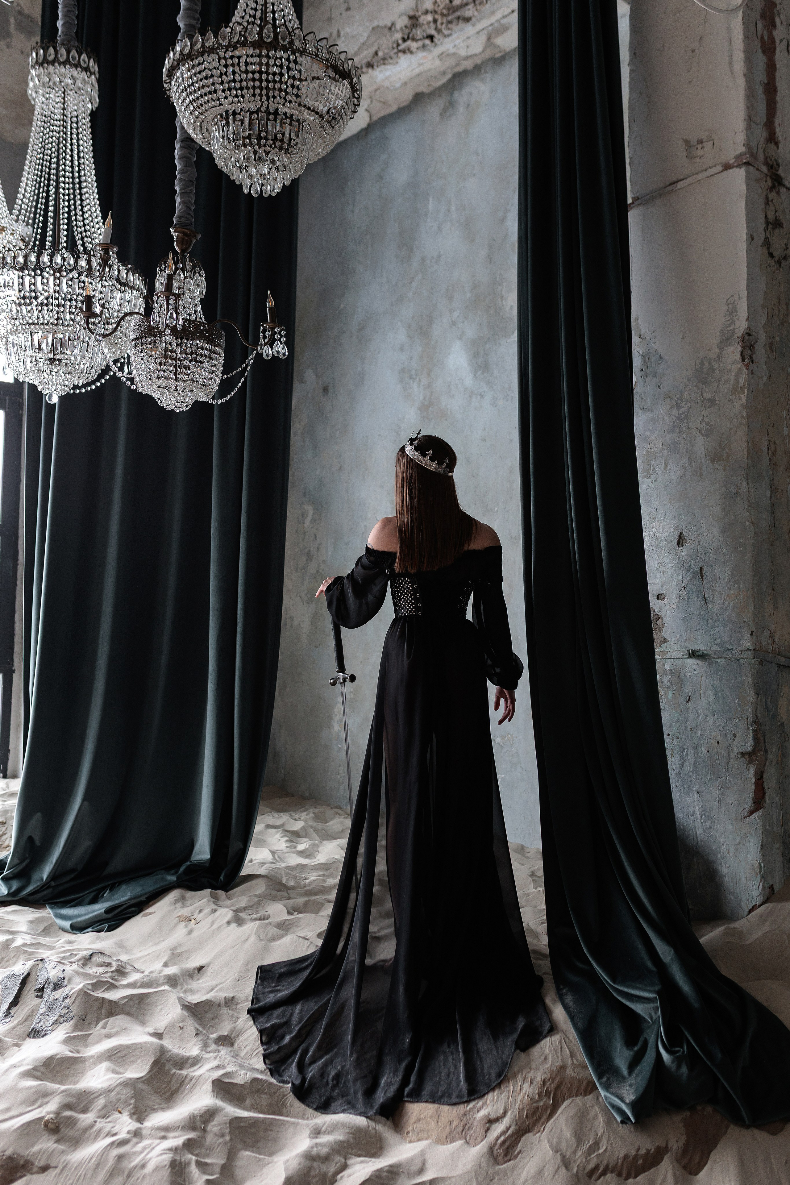 Платье 'Luna' черное. Лиза Бродская — фотограф в Москве