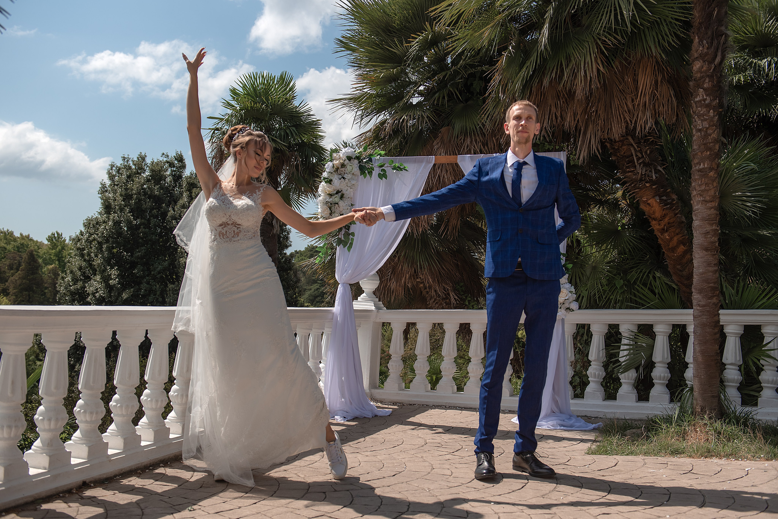 Свадебная съемка парк южных культур Сочи. Семейный и коммерческий фотограф в Сочи Александр Бодунов