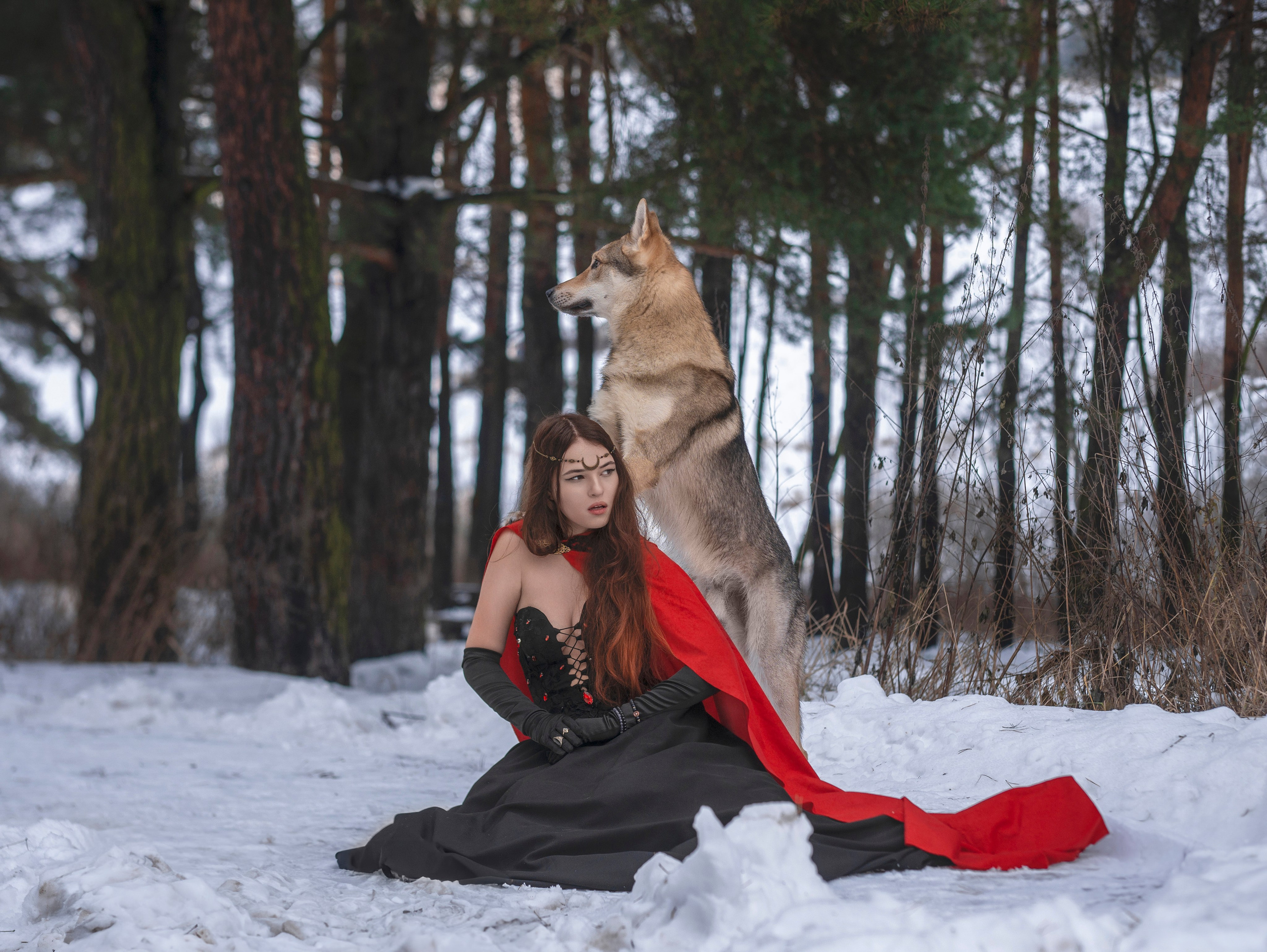 Валерия и влчак. Арт фотограф, женский фотограф Москва