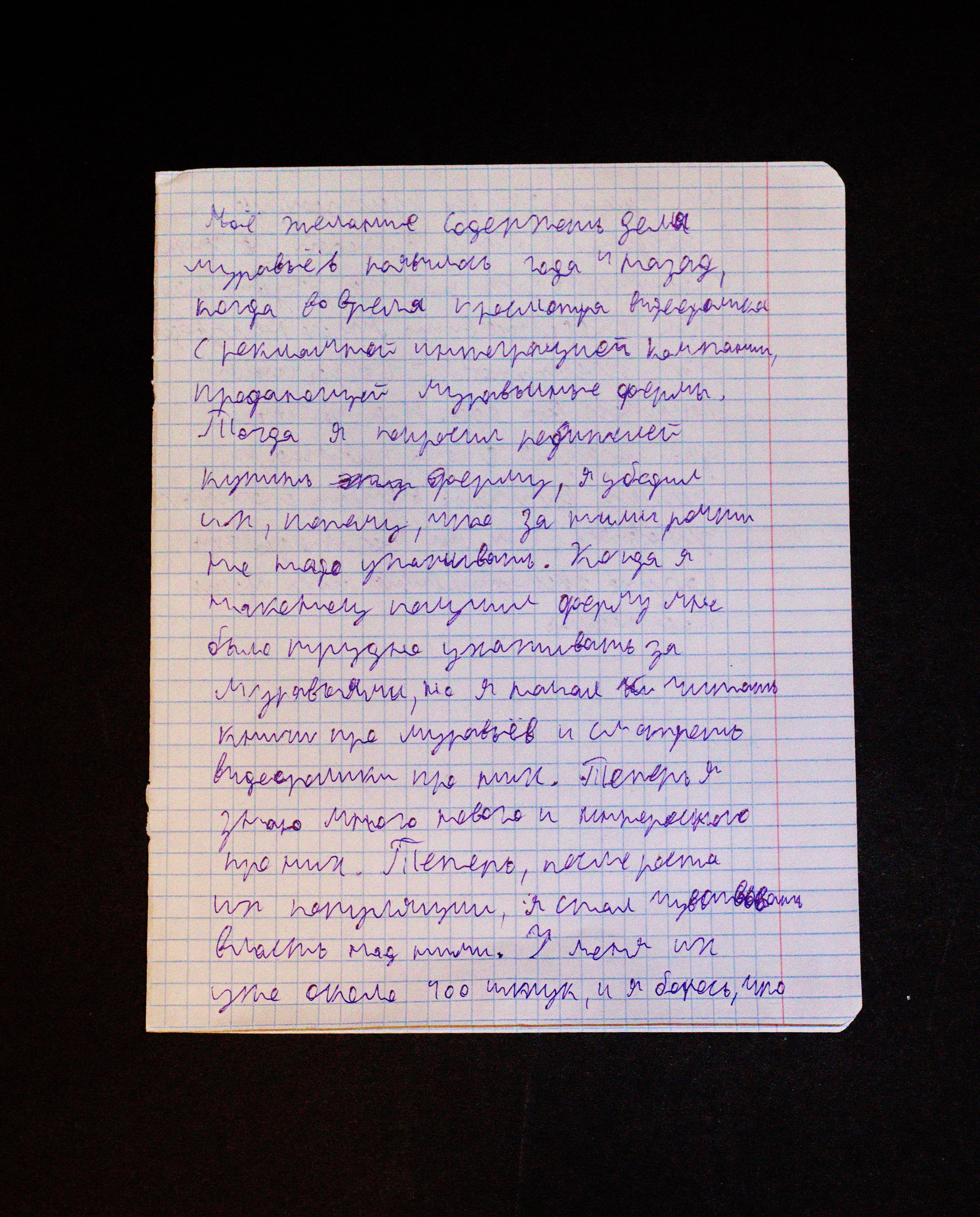 Myrmikeeper. Vasilisa Moiseeva, St. Peterburg, Russia, doc /art & reportage