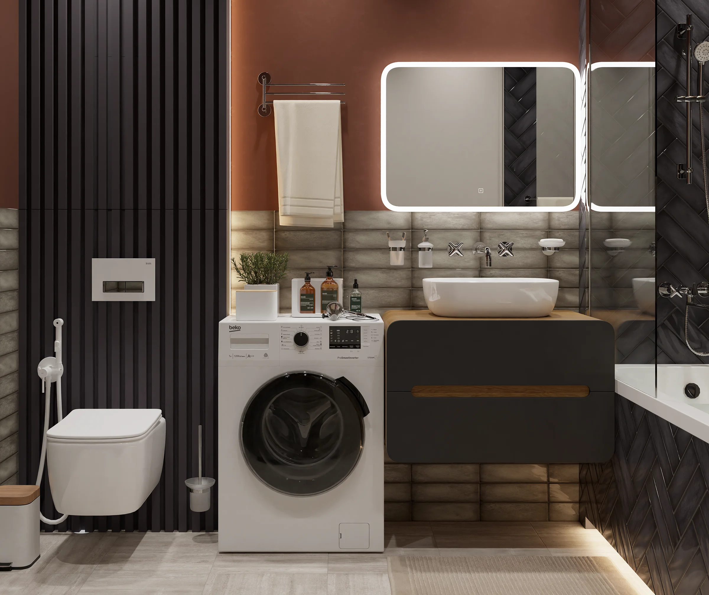 Ремонт санузла, туалета, ванной под ключ в Казани. Укладка плитки